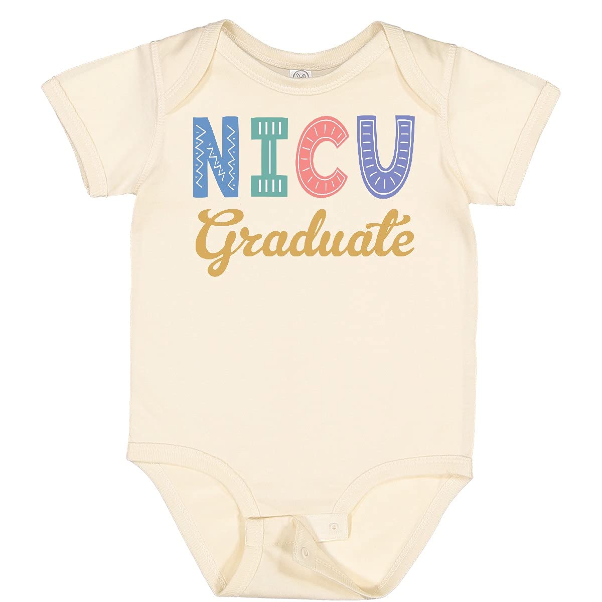 Inktastic NICU Graduate Baby Clothes - Soft Cotton Baby Bodysuit for Newborns & Preemies | Perfect for Hospital Photos, Coming Home Outfits & Special Milestones