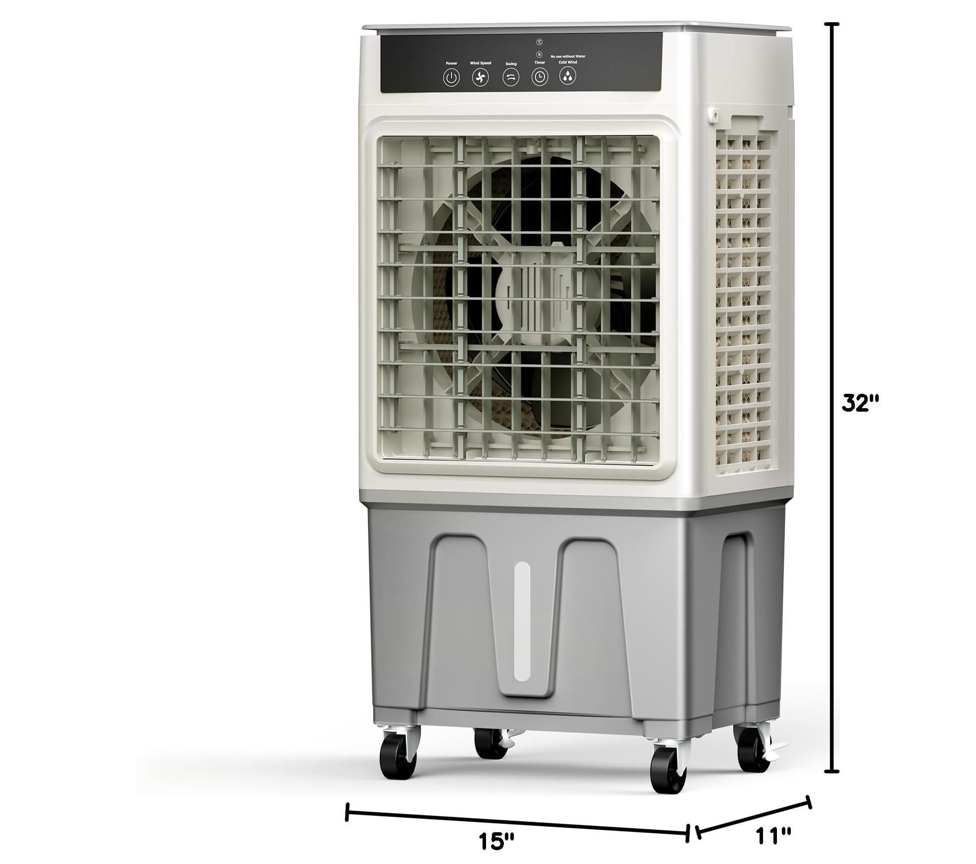 3500CFM Evaporative Air Cooler with 5.3 Gallon Water Tank - 100° Oscillation, 24H Timer, 3 Speeds & Modes, 4 Ice Packs - Portable Swamp Cooler with Remote for Room, Outdoor, Garage, Patio - Energy Efficient Cooling Solution for Home & Office Use