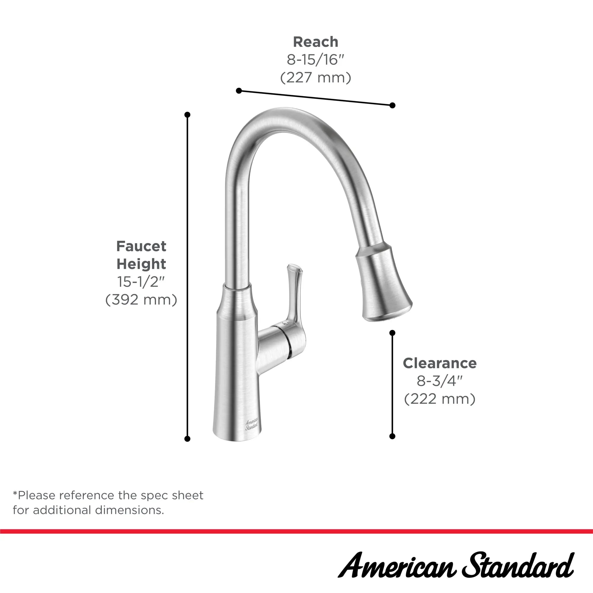 Ellis Pull Down Kitchen Faucet - Modern Stainless Steel Single Handle Sprayer with High Arc Spout for Easy Cleaning | Perfect for Home Kitchen Sink, Dishwashing & Food Prep