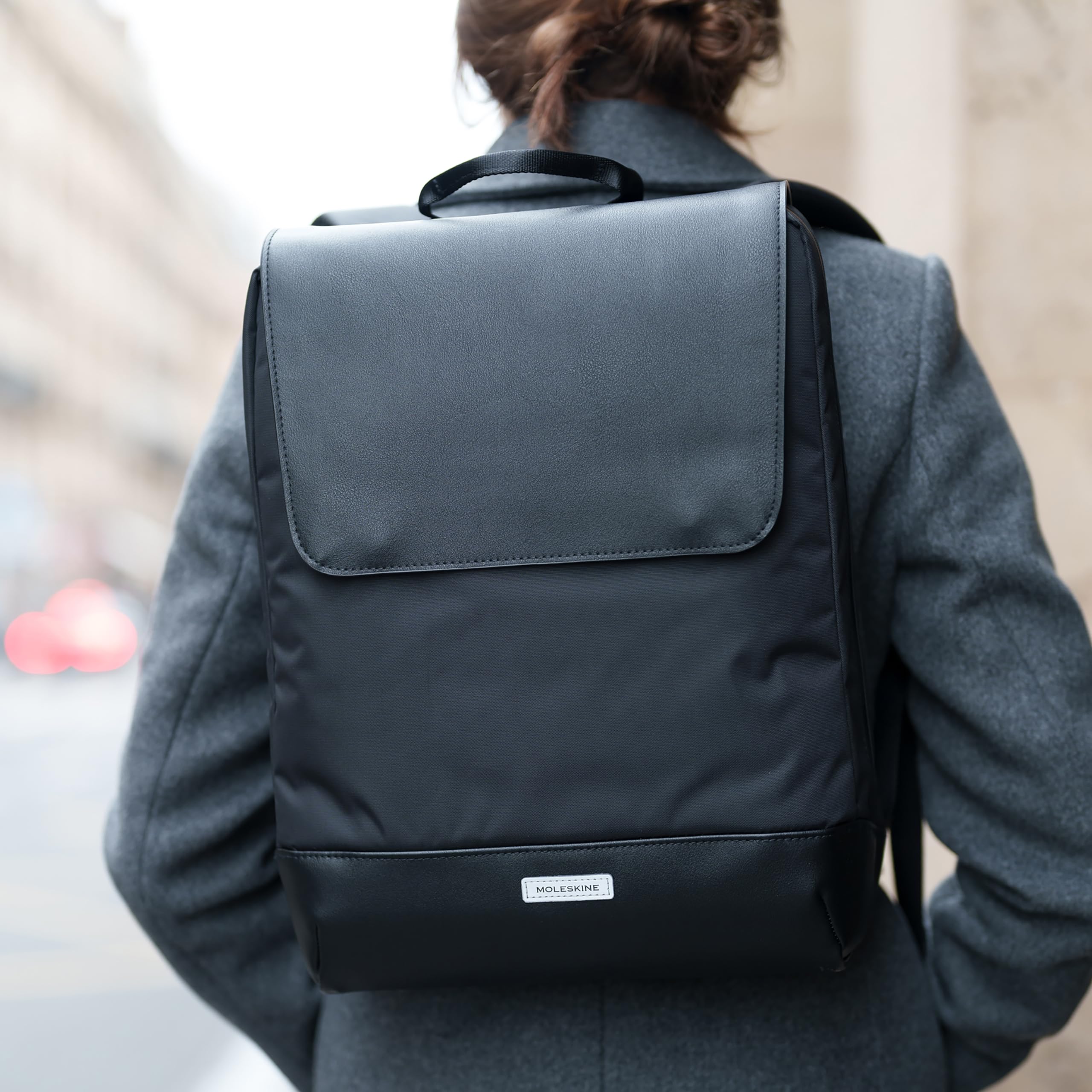 Moleskine Metro Collection Slim Laptop Backpack - Lightweight Tablet & 15 Inch Laptop Backpack (31x42x10cm) - Perfect for Work, School & Travel - Black