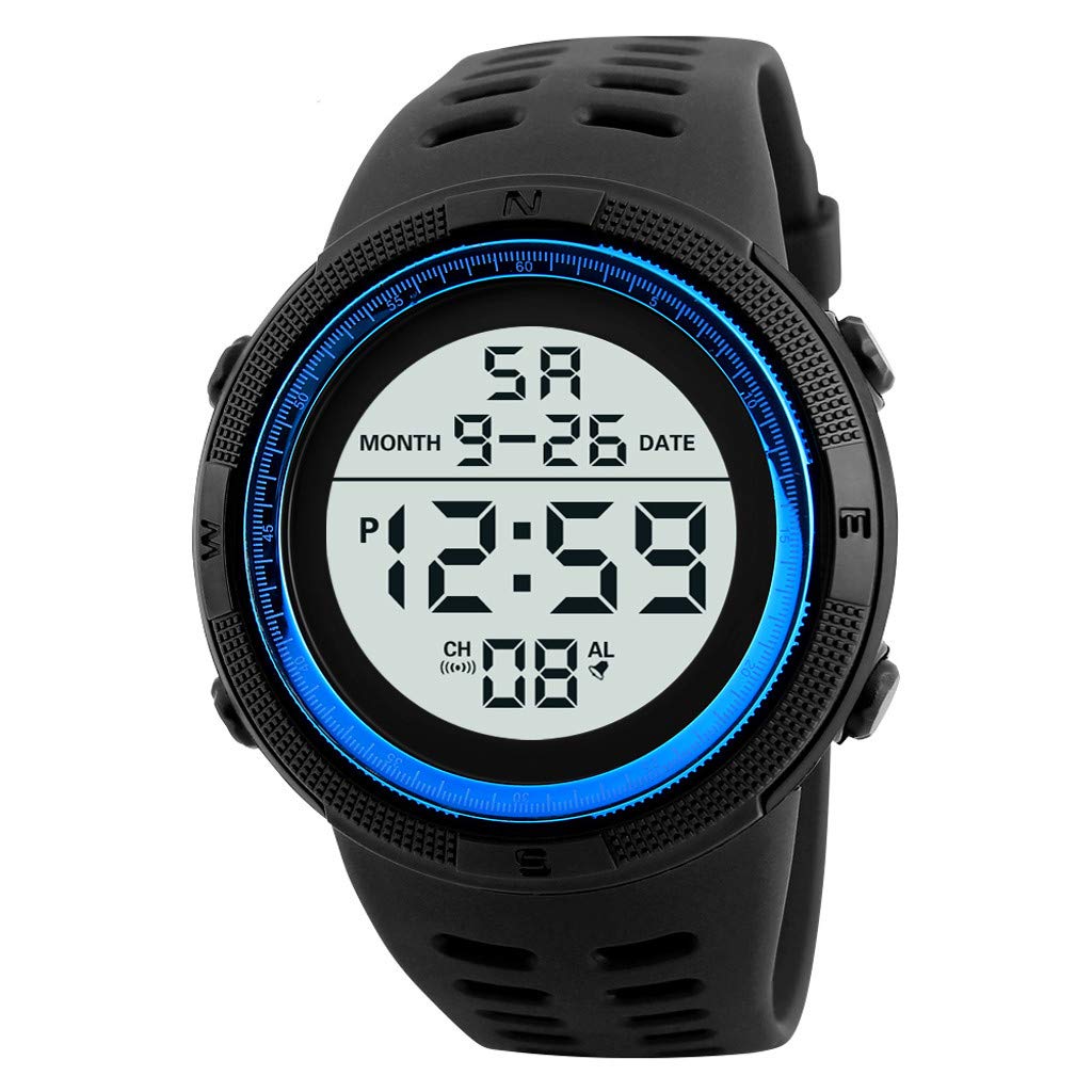 Premium HONHX Men's Digital Sports Watch - LED Display, Date Function, Durable Outdoor Watch Band for Running, Hiking & Fitness Activities