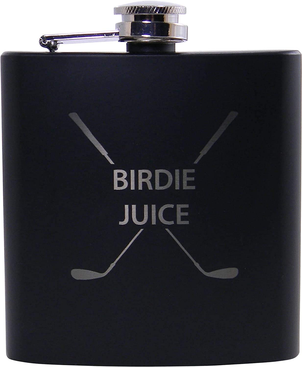 Premium Golf Gift Set - Stainless Steel 6-Oz Matte Birdie Juice Flask with Funnel, 4 Shot Glasses & Rosewood MDF Gift Box | Perfect for Golf Tournaments, Father's Day & Sports Enthusiasts