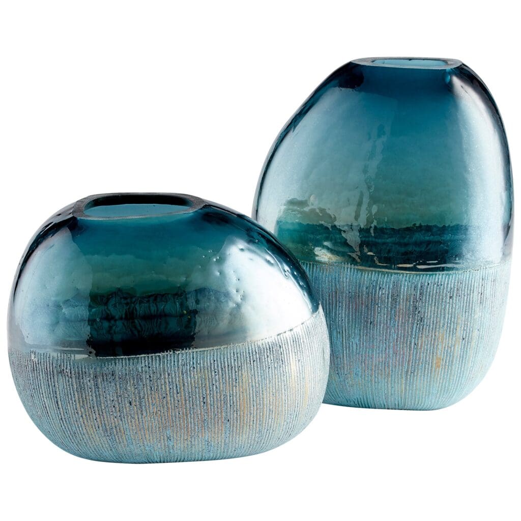 Cyan Design 11073 Cape Caspian Vase - Large Blue Ceramic Vase for Home Decor, Centerpiece, Living Room, Dining Table, Wedding Decorations