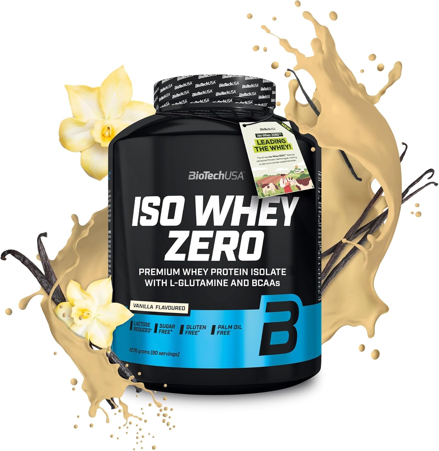BioTechUSA Iso Whey Zero 2.27kg (5lbs) Premium Protein Powder - Low Carb, Lactose Free Whey Isolate for Muscle Recovery & Growth - Perfect for Post-Workout, Weight Loss & Fitness Enthusiasts