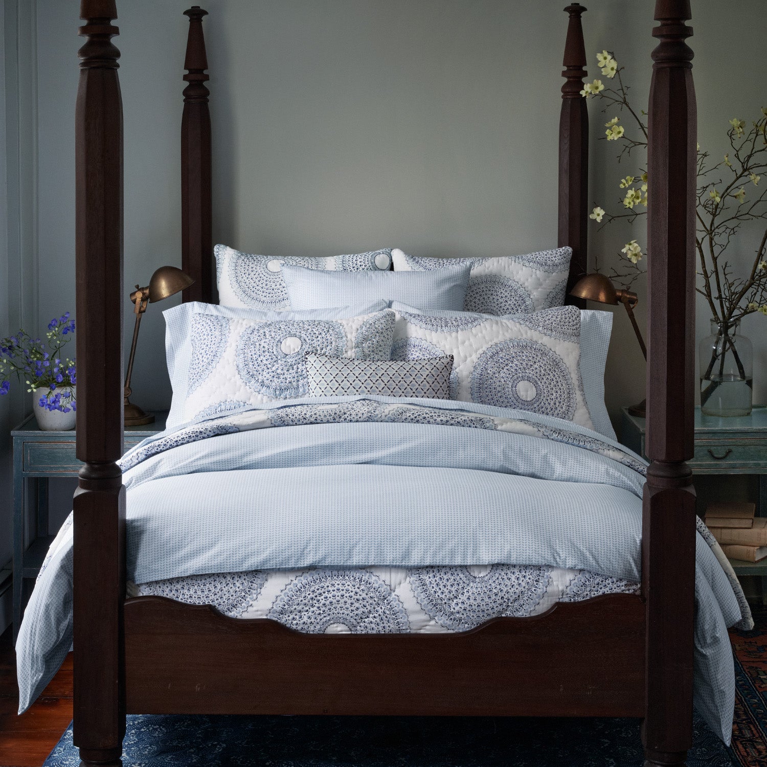 Organic Indigo Duvet Cover - 100% Natural Cotton, Breathable & Hypoallergenic - Perfect for Bedroom, Guest Room & Eco-Friendly Home Decor