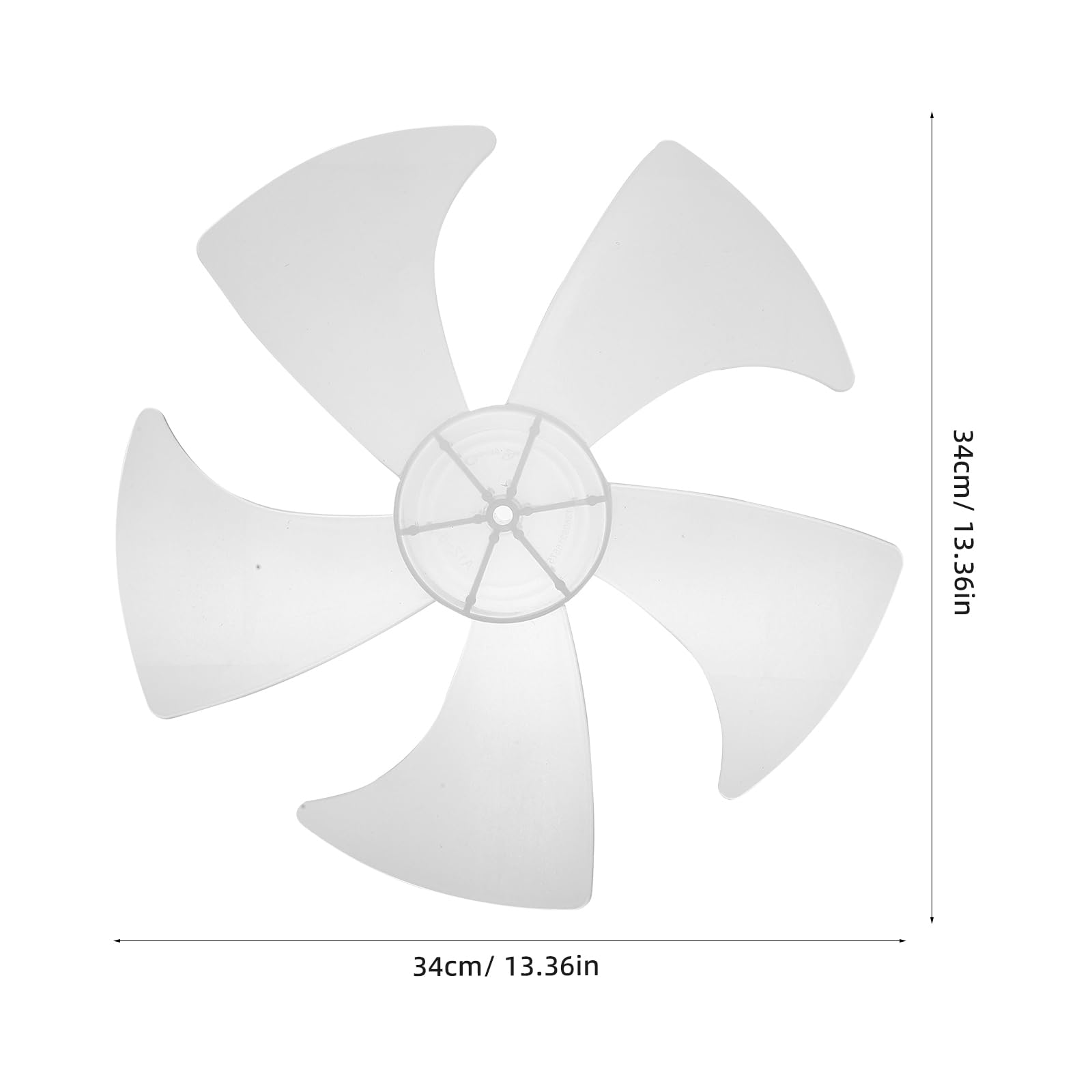 14 Inch 5-Blade Plastic Replacement Fan Blades for Holmes Box & Pedestal Fans - Durable Electric Fan Parts for Home Cooling, Bedroom, Office & Living Room Use