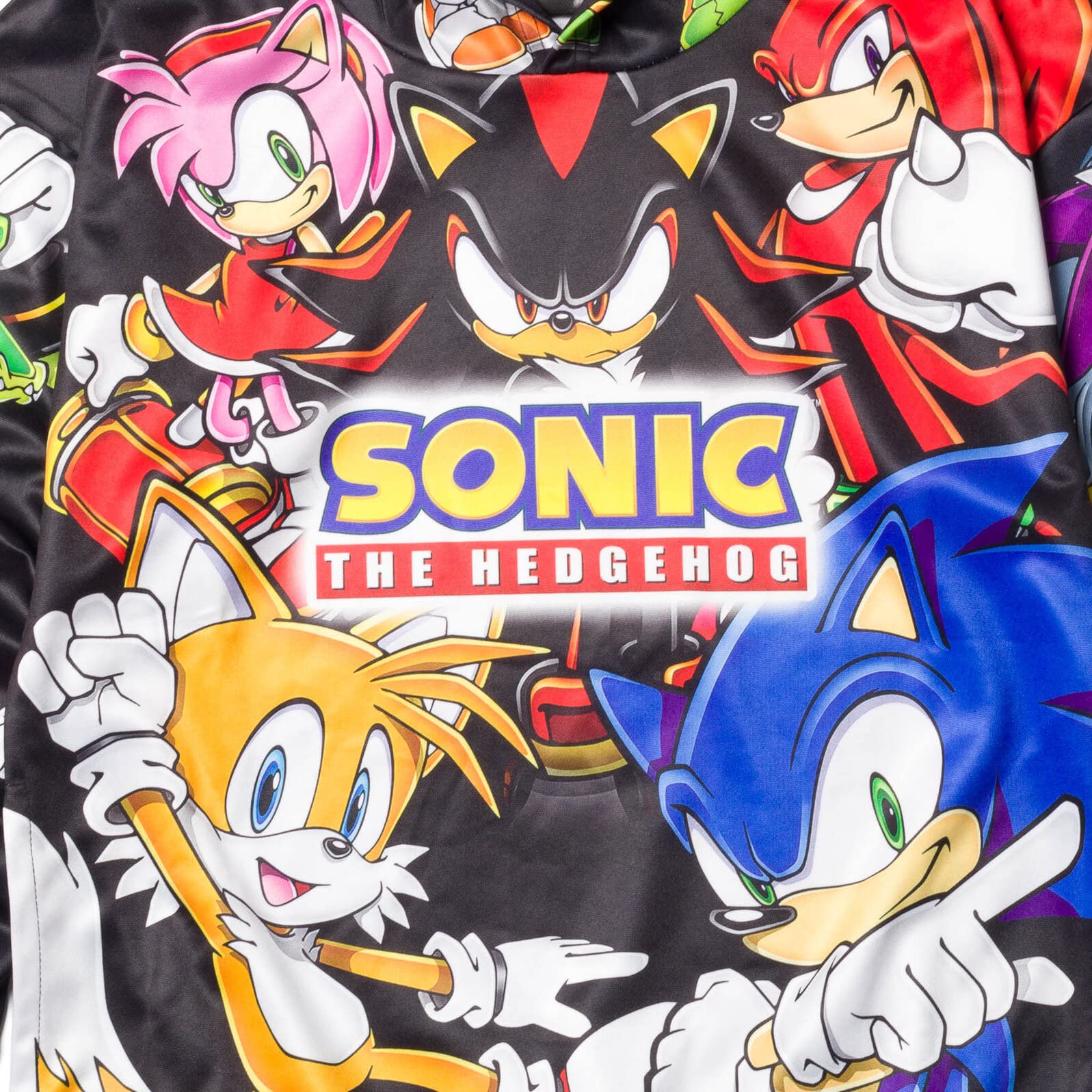 Sonic the Hedgehog Tails & Shadow Fleece Pullover Hoodie for Kids - Soft & Warm Unisex Sweatshirt for Boys & Girls - Perfect for Cosplay, Halloween & Everyday Wear