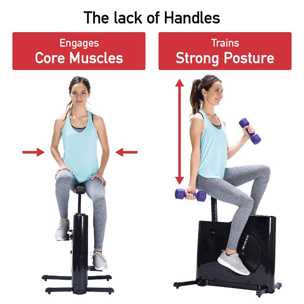 Daiwa Felicity Compact Magnetic Exercise Bike - 8 Resistance Levels, Quiet Stationary Bike for Home & Office, Under Desk Cycling for Workouts & Fitness - Perfect for Small Spaces & Indoor Cardio Training (Black)