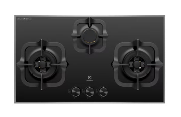Electrolux EGT7836BEP 78cm Built-in Gas Hob with 3 Cooking Zones - UltimateTaste 300 Series for Professional Home Cooking | Perfect for Kitchens, Restaurants & Catering Services