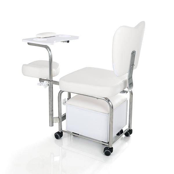 2 in 1 Compact Mobile Manicure Pedicure Chair with Wheels - Professional Nail Salon Station BA3506 for Pedicures & Manicures - Perfect for Home Spa & Salon Business Use