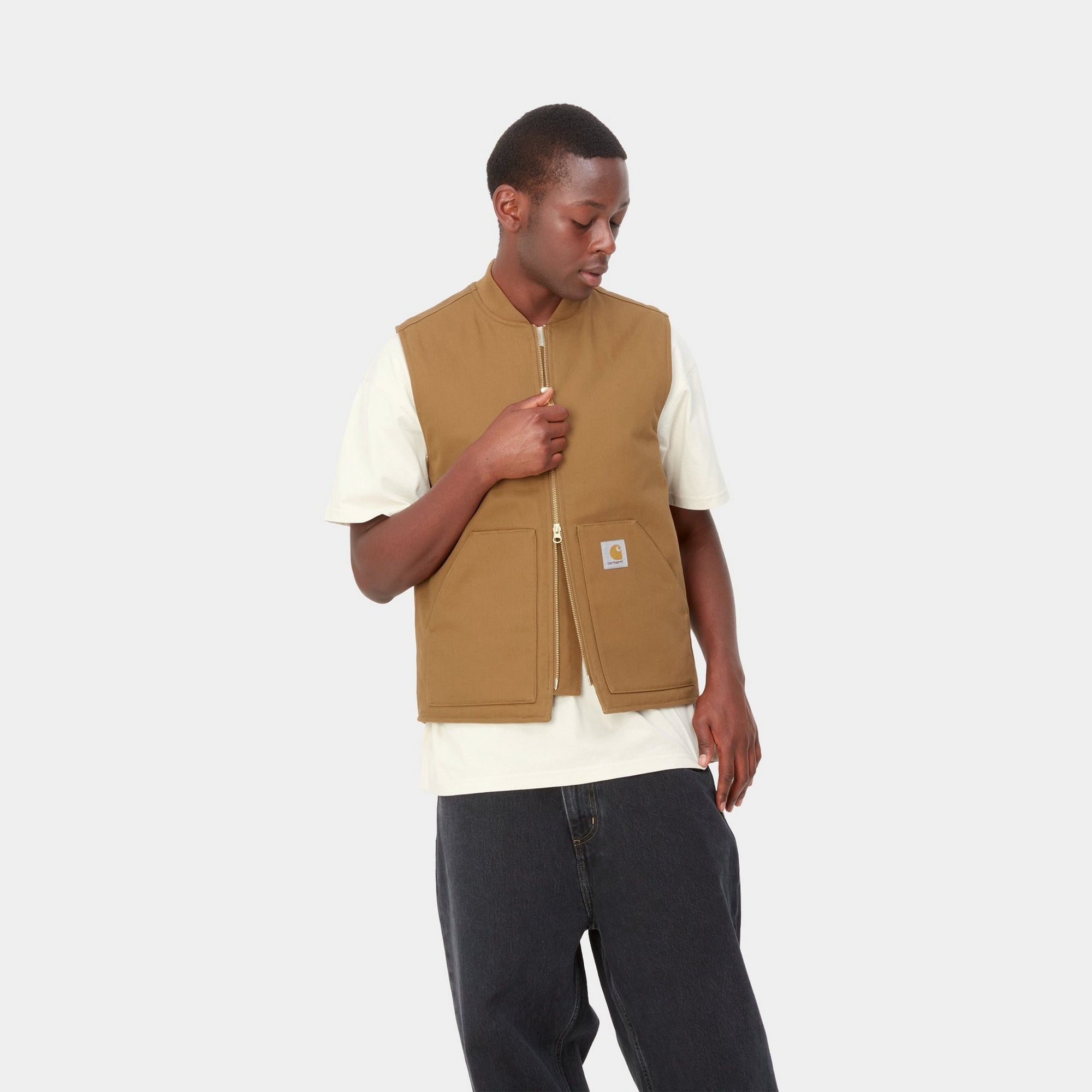 Hamilton Brown Men's Winter Vest - Lightweight Warm Fleece Lined Puffer Jacket for Outdoor Activities, Hiking, and Casual Wear