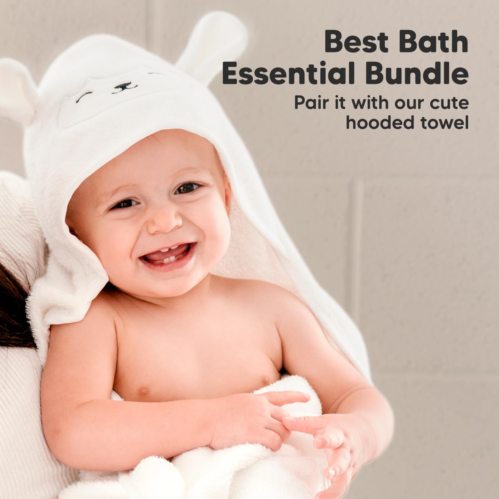 6-Pack Soft Bamboo Viscose Baby Washcloths - Gentle Newborn & Kids Bath Towels, Face Cloths for Sensitive Skin (White) | Perfect for Bath Time, Face Washing & Delicate Skin Care