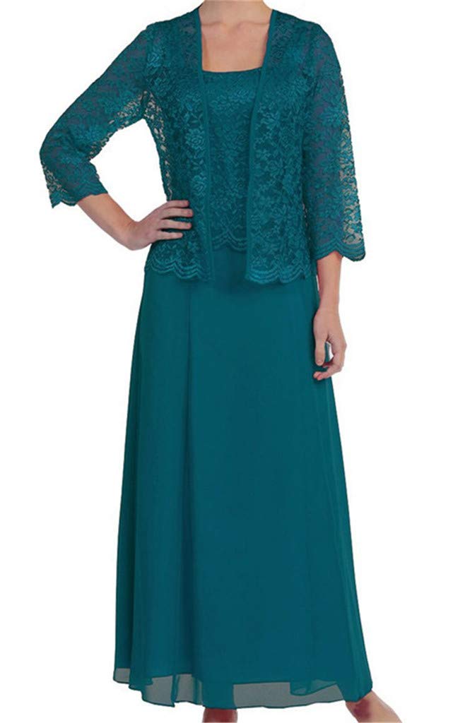 Elegant H.S.D Women's Lace Mother of the Bride Dress with Jacket - Formal Wedding Gown for Special Occasions, Church Ceremonies & Evening Events