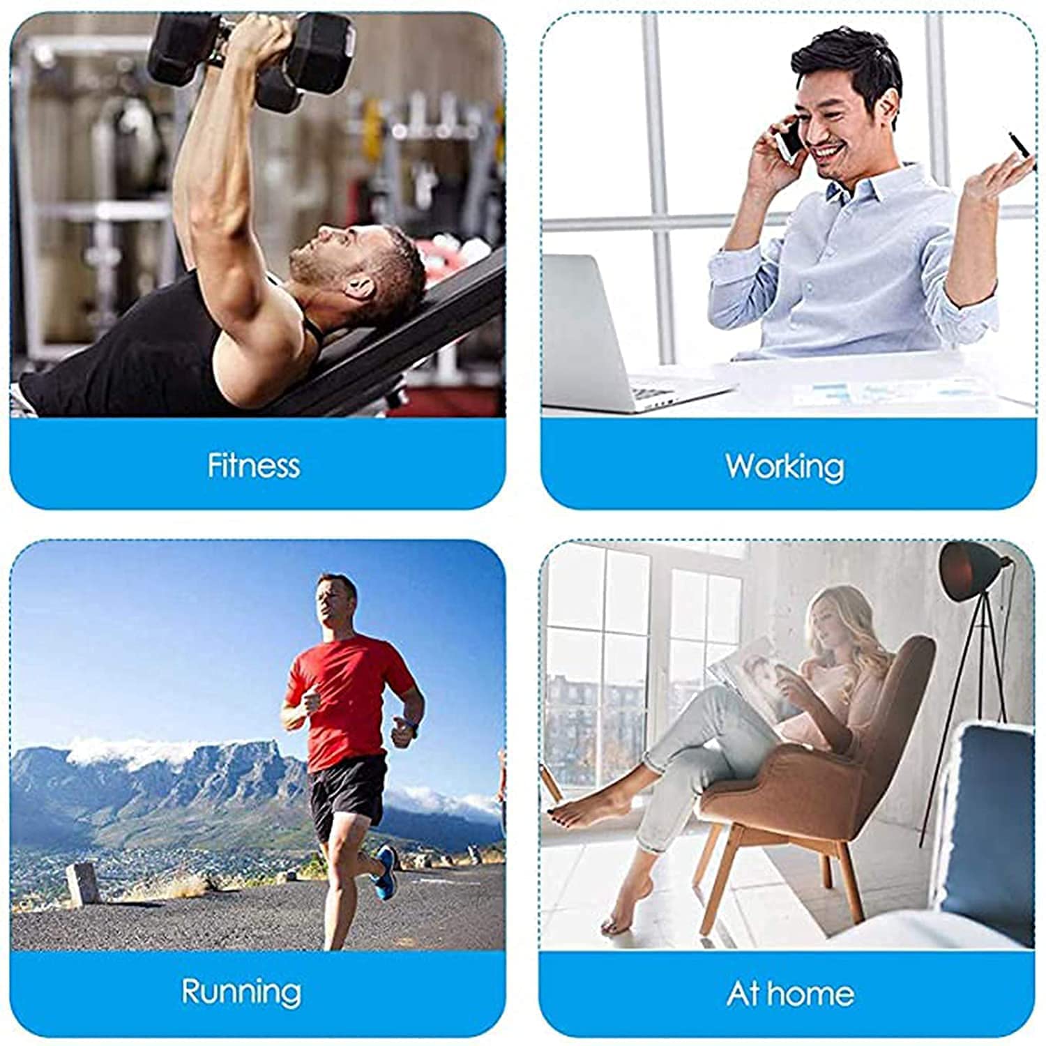 Premium Jawline Exerciser for Men - Slim & Define Face, Neck & Jawline - Facial Muscle Strengthener - Stress Relief & Chiseled Look - Blue | Home Gym, Office Workout & Travel Fitness Tool