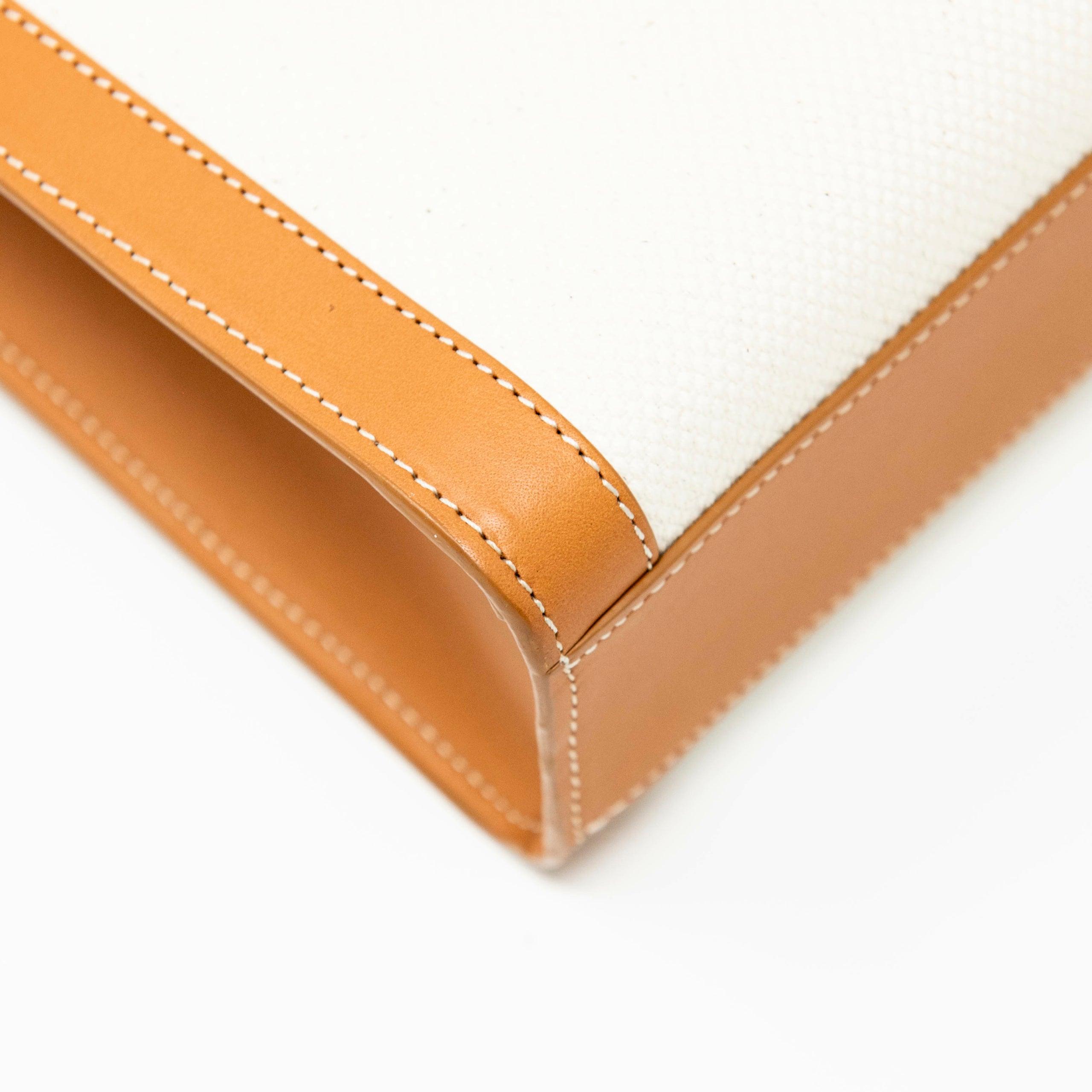 Celine Beige Canvas Small Cabas Tote Bag - Luxury Designer Handbag for Women, Perfect for Work, Travel & Everyday Use