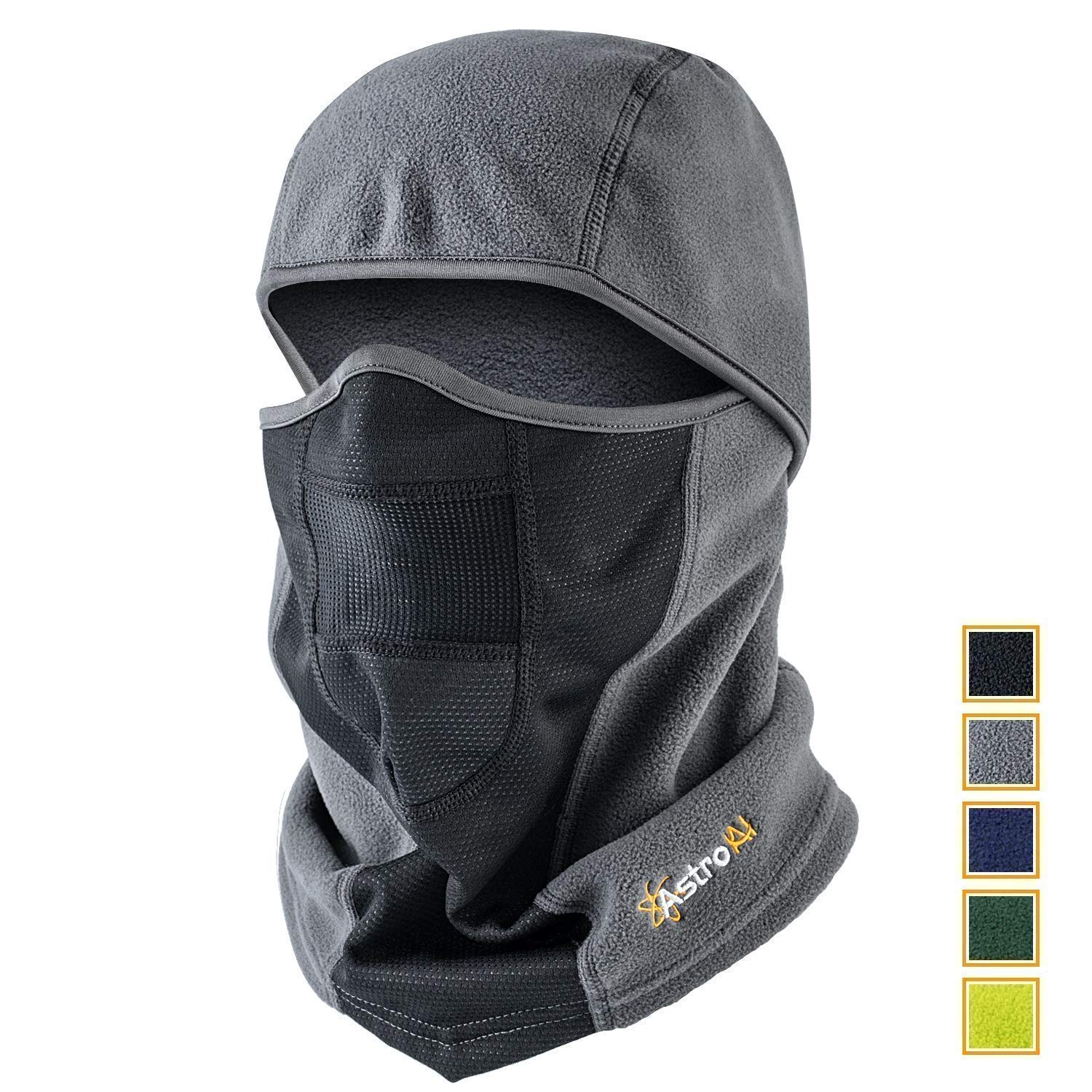 AstroAI Ski Mask Balaclava - Windproof & Breathable Cold Weather Face Cover for Men & Women | Superfine Polar Fleece (Gray + Navy Blue Bundle) | Perfect for Skiing, Snowboarding, Motorcycling & Winter Outdoor Activities