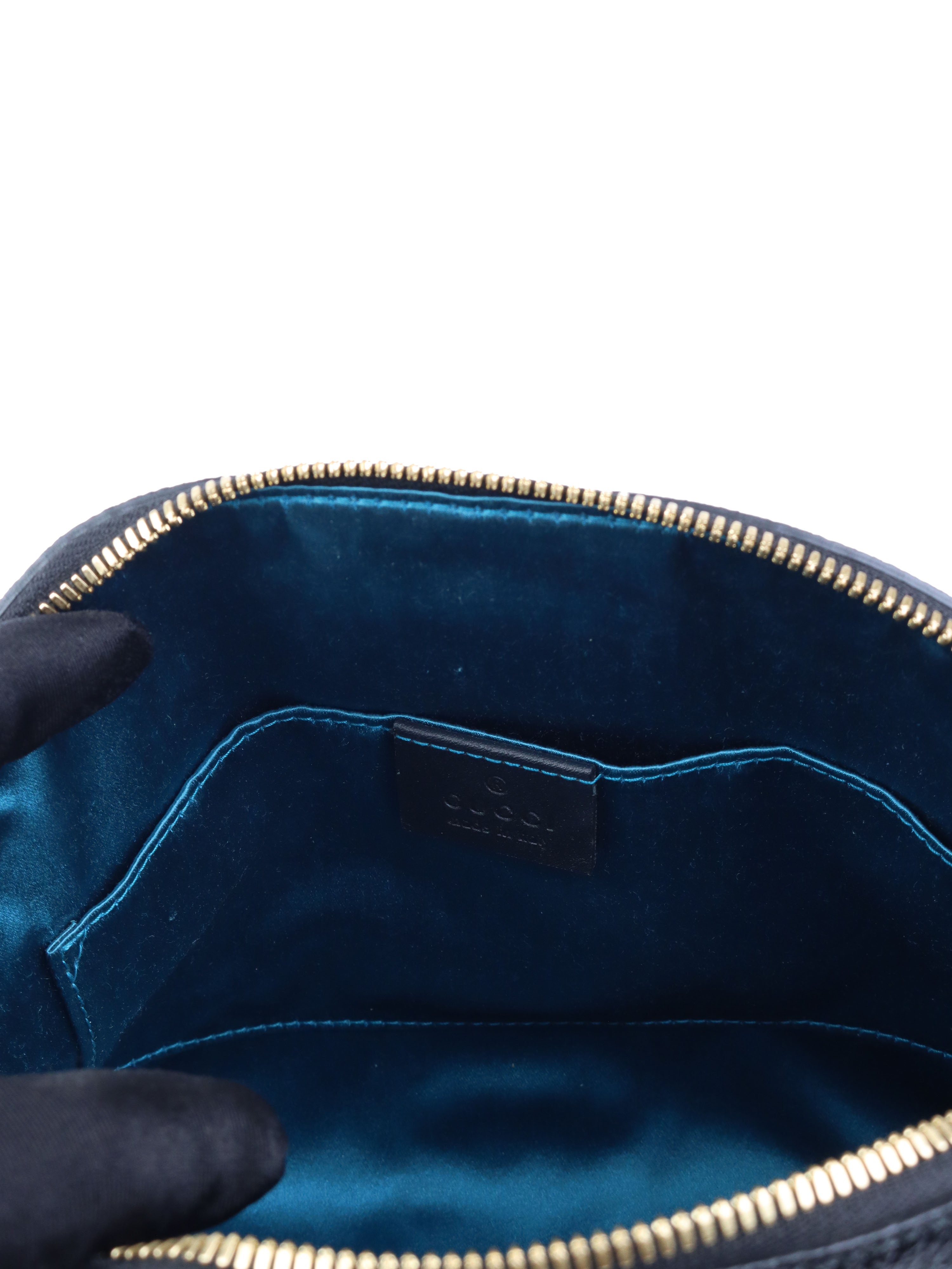 Gucci Navy Suede Ophidia Shoulder Bag for Women | Luxury Designer Crossbody Purse | Perfect for Work, Travel & Evening Events