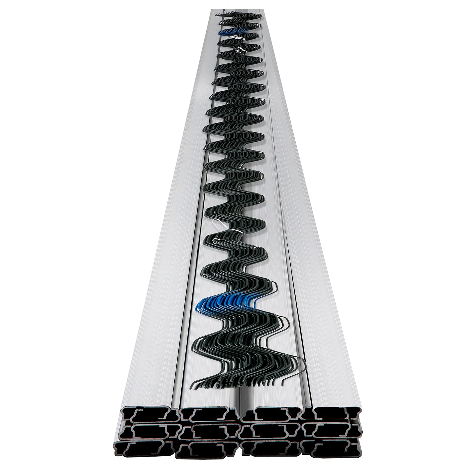 VEVOR 40-Pack Greenhouse Spring Wire & Lock Channel Kit - 6.56ft PE Coated Aluminum Alloy with Screws for Plastic Poly Film or Shade Cloth Attachment (Silver) - Perfect for DIY Greenhouse, Garden Shed & Plant Protection