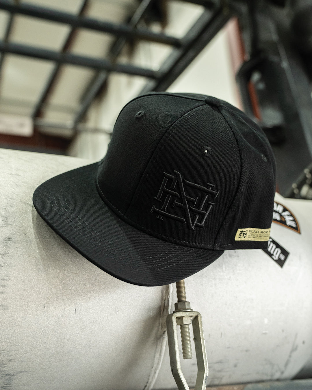 Custom Embroidered Monogram Hat - Black & Black - Personalized Baseball Cap for Men & Women - Perfect for Gifts, Sports & Outdoor Activities