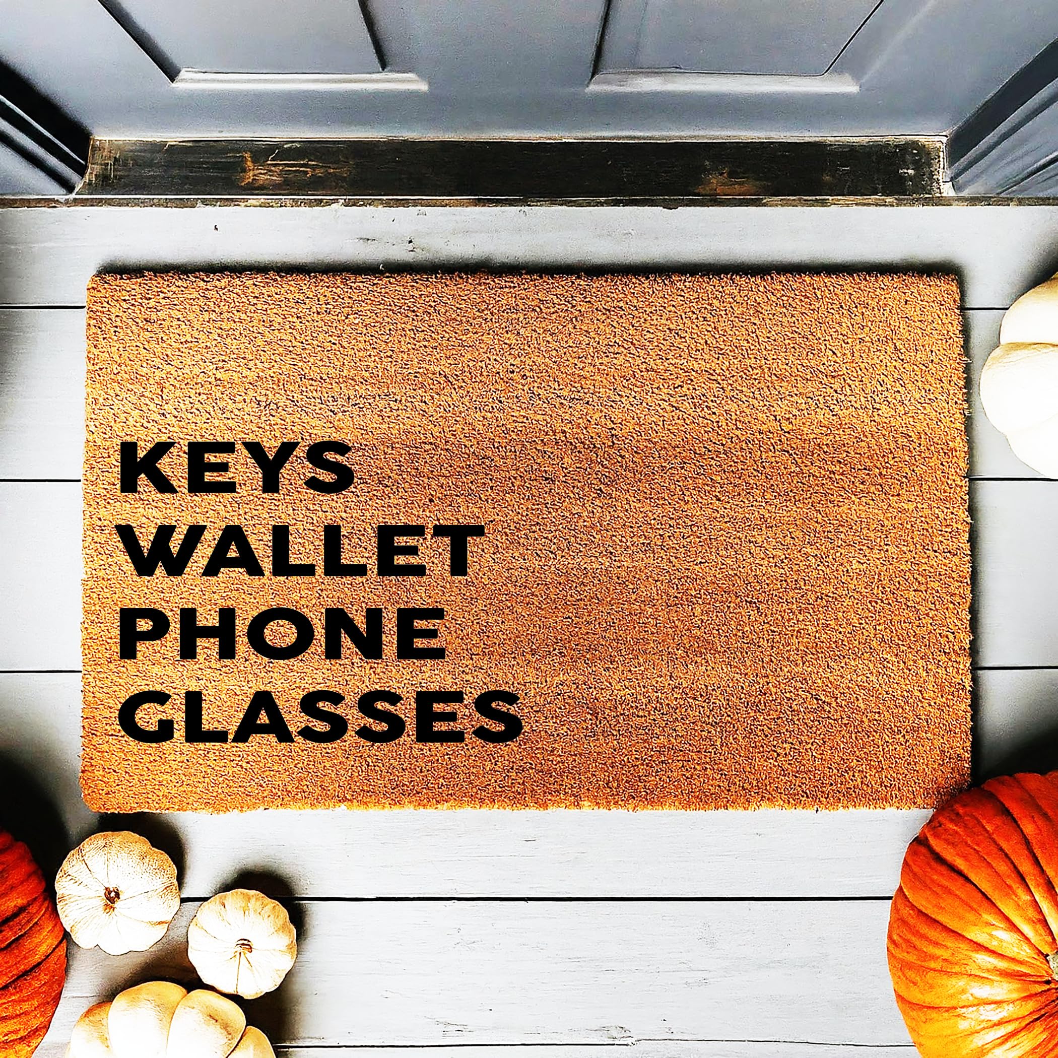 Premium Coir Doormat - Funny Welcome Entryway Rug for Keys, Wallet, Phone & Glasses | Durable & Thick Non-Slip Mat for Home, Office & Outdoor Use