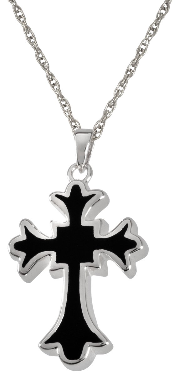 Sterling Silver Cremation Memorial Jewelry - Tattoo Cross Pendant for Ashes Keepsake | Perfect for Funeral Remembrance, Memorial Gifts & Loss of Loved Ones