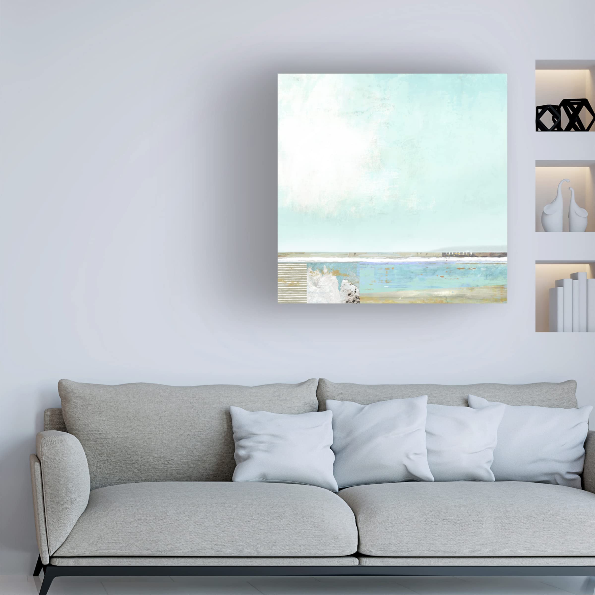 Trademark Fine Art 'Cape Cod Sky' Canvas Wall Art by Suzanne Nicoll - Coastal Beach Decor for Living Room, Bedroom & Office