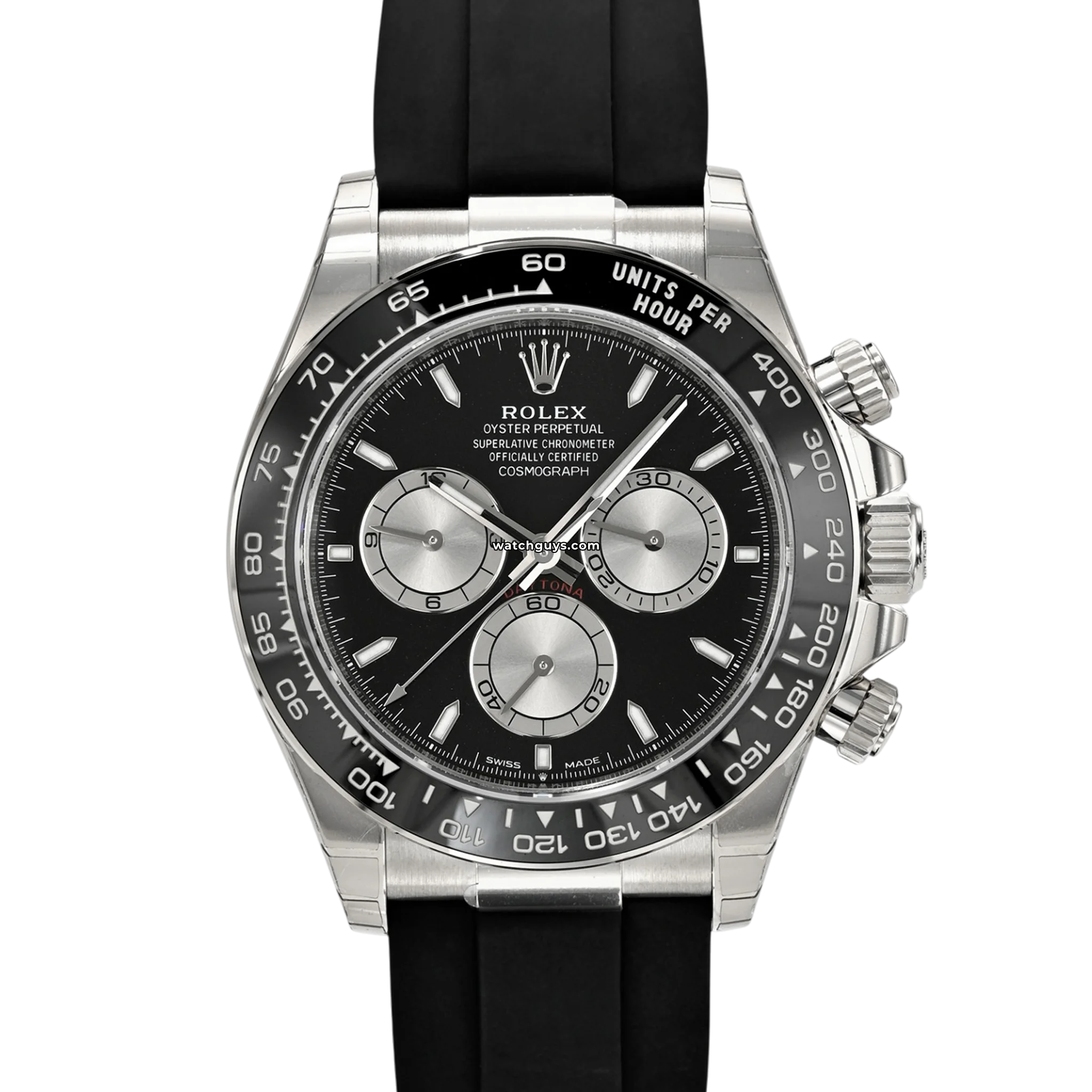Rolex Daytona 126519LN White Gold Chronograph Watch with Oysterflex Bracelet - Perfect for Luxury Collectors, Racing Enthusiasts & Special Occasions