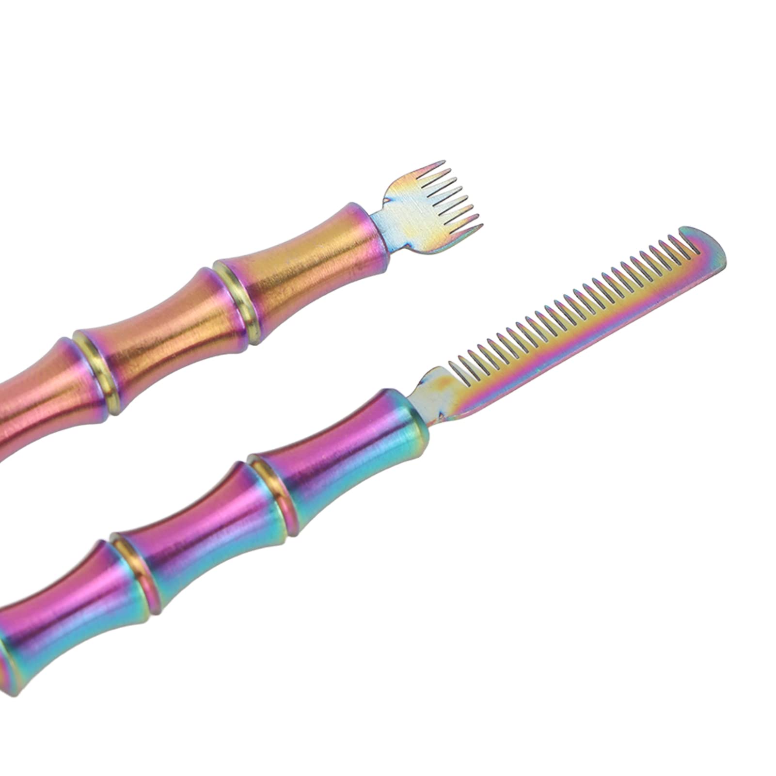 EXCLUZO Eyelash Perm Kit - 2pcs Reusable Bamboo Handle Stainless Steel Lash Lift Rods with Double Heads for Professional Lash Lifting & Perming | Perfect for Salon, Home Use & DIY Beauty (Colorful)