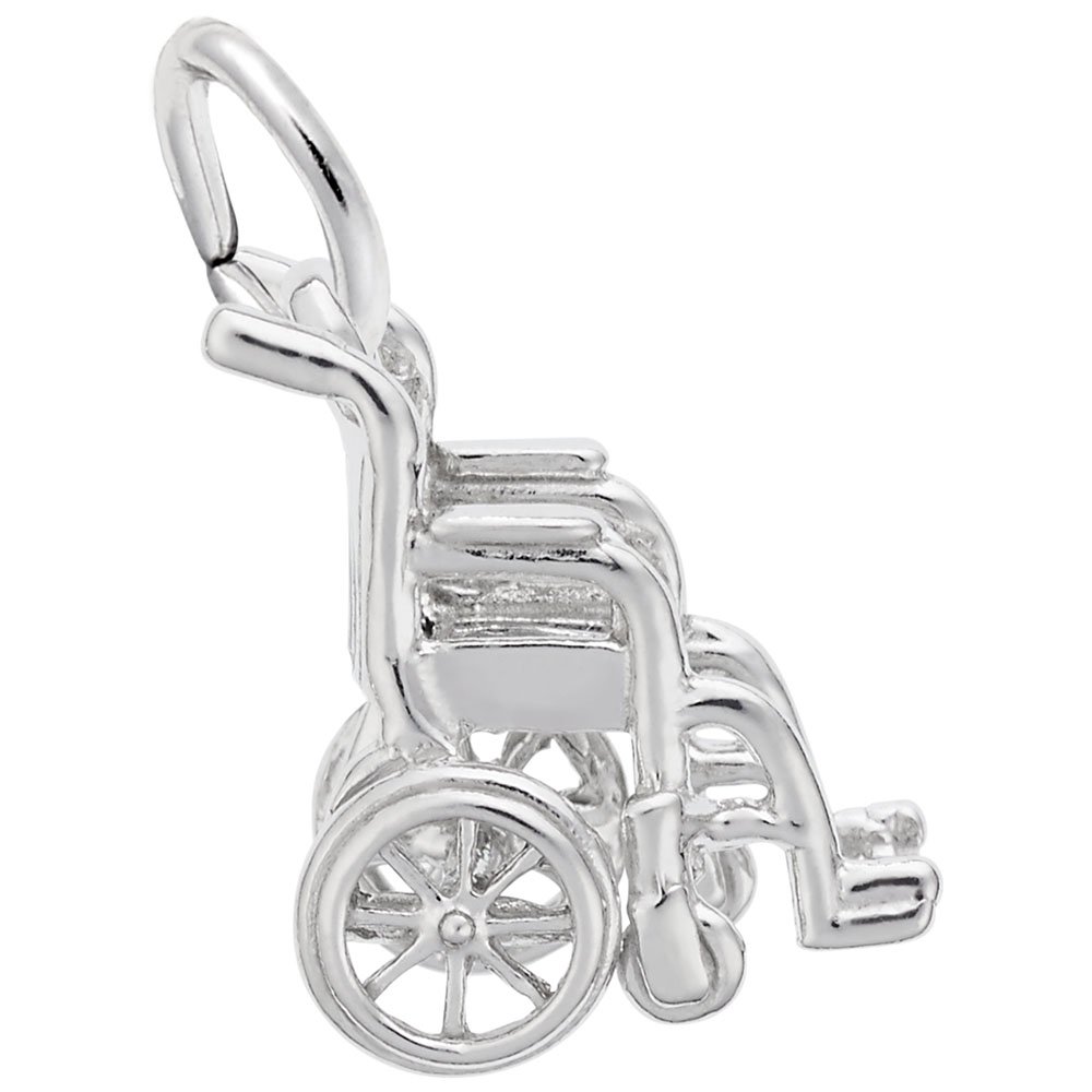 Wheelchair Charm for Jewelry - Sterling Silver Wheelchair Pendant for Bracelets & Necklaces - Inspirational Gift for Disabled Loved Ones | Perfect for Medical Awareness, Fundraising & Personal Style
