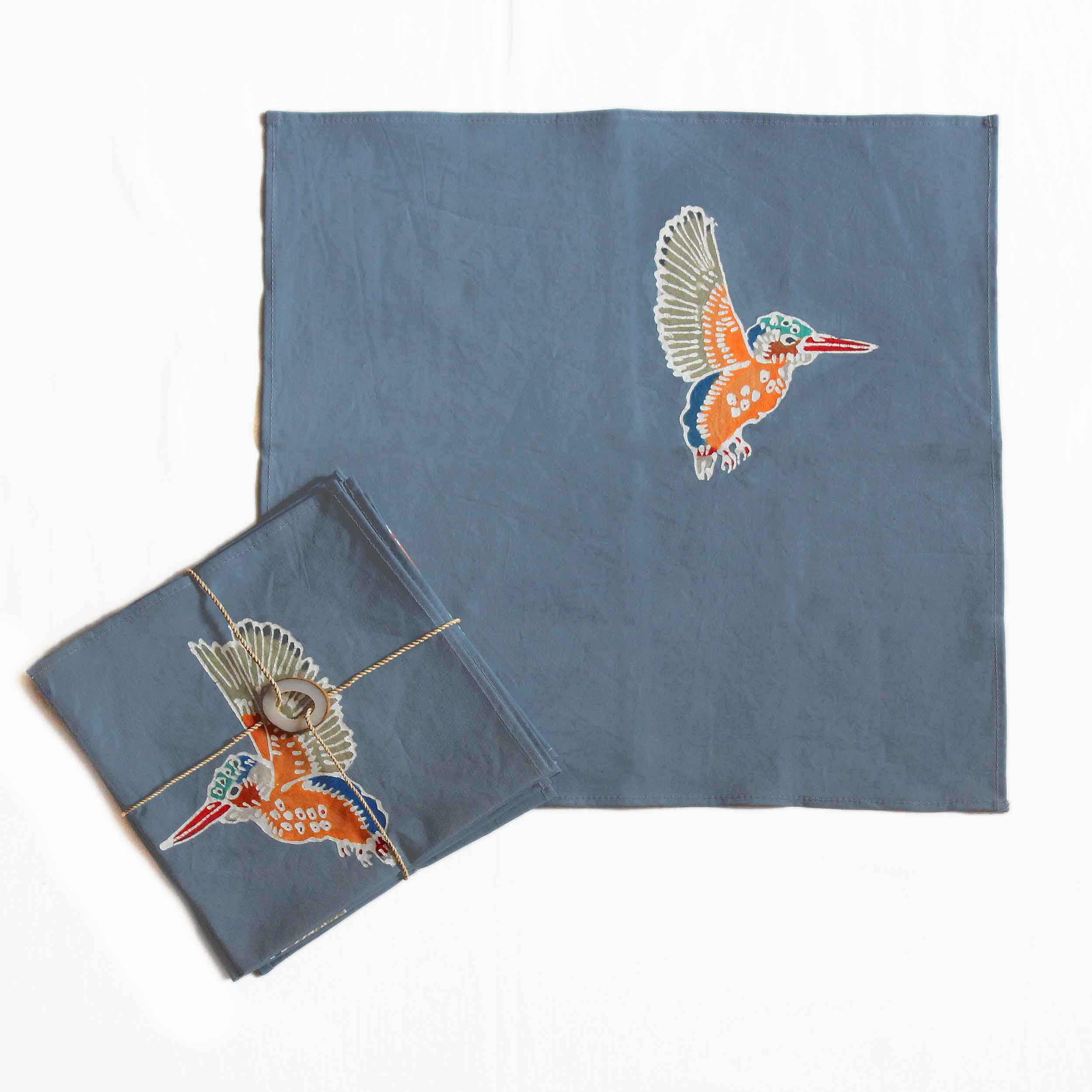 Papiko Malachite Kingfisher Napkin Set - 12-Piece Luxury Dinner Napkins for Formal Dining & Special Occasions - Elegant Table Setting for Weddings, Parties & Holiday Gatherings