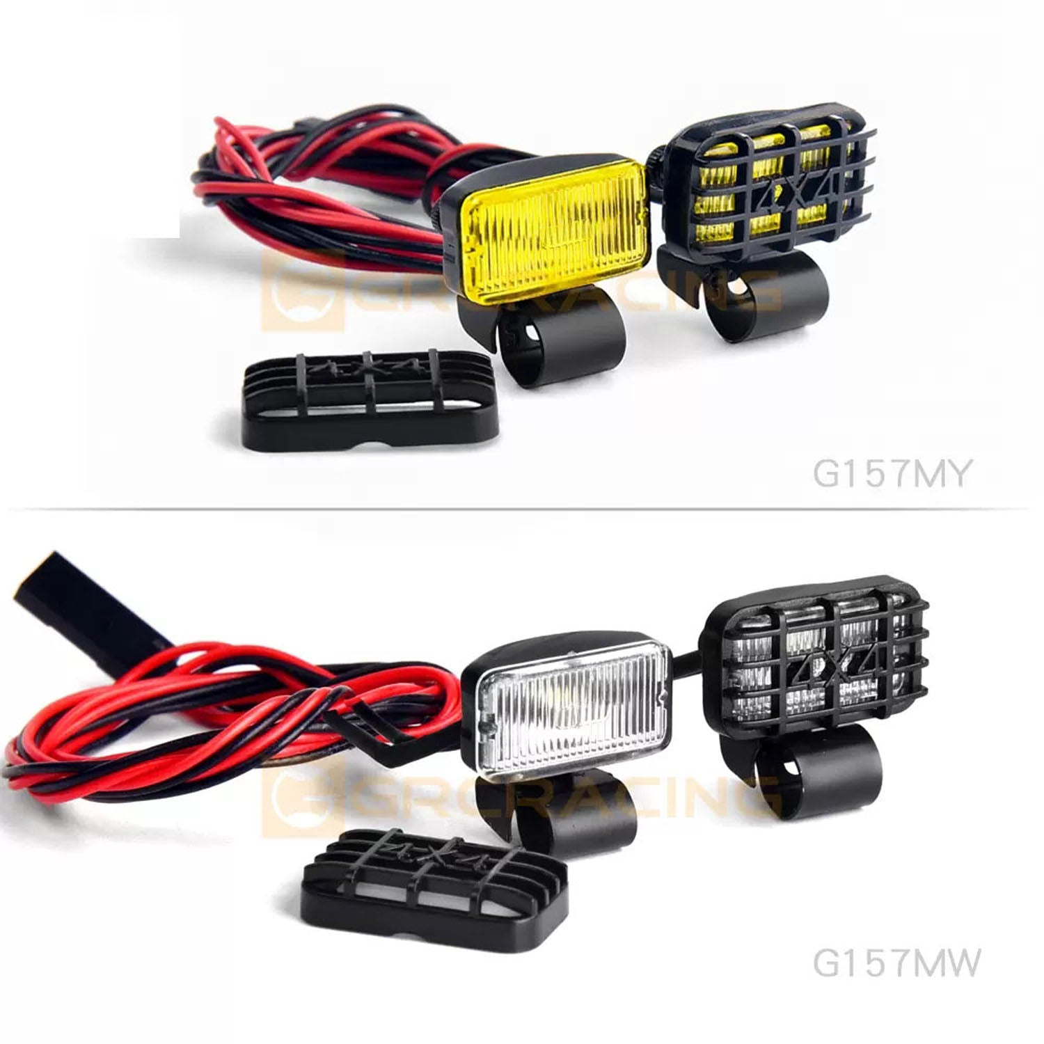 1 Pair Plastic Spot Lights for 1/14 1/10 1/8 RC Truck & Remote Control Crawler Car - 3-7.4V DIY Spare Parts - Perfect for Off-Road Adventures & Night Racing