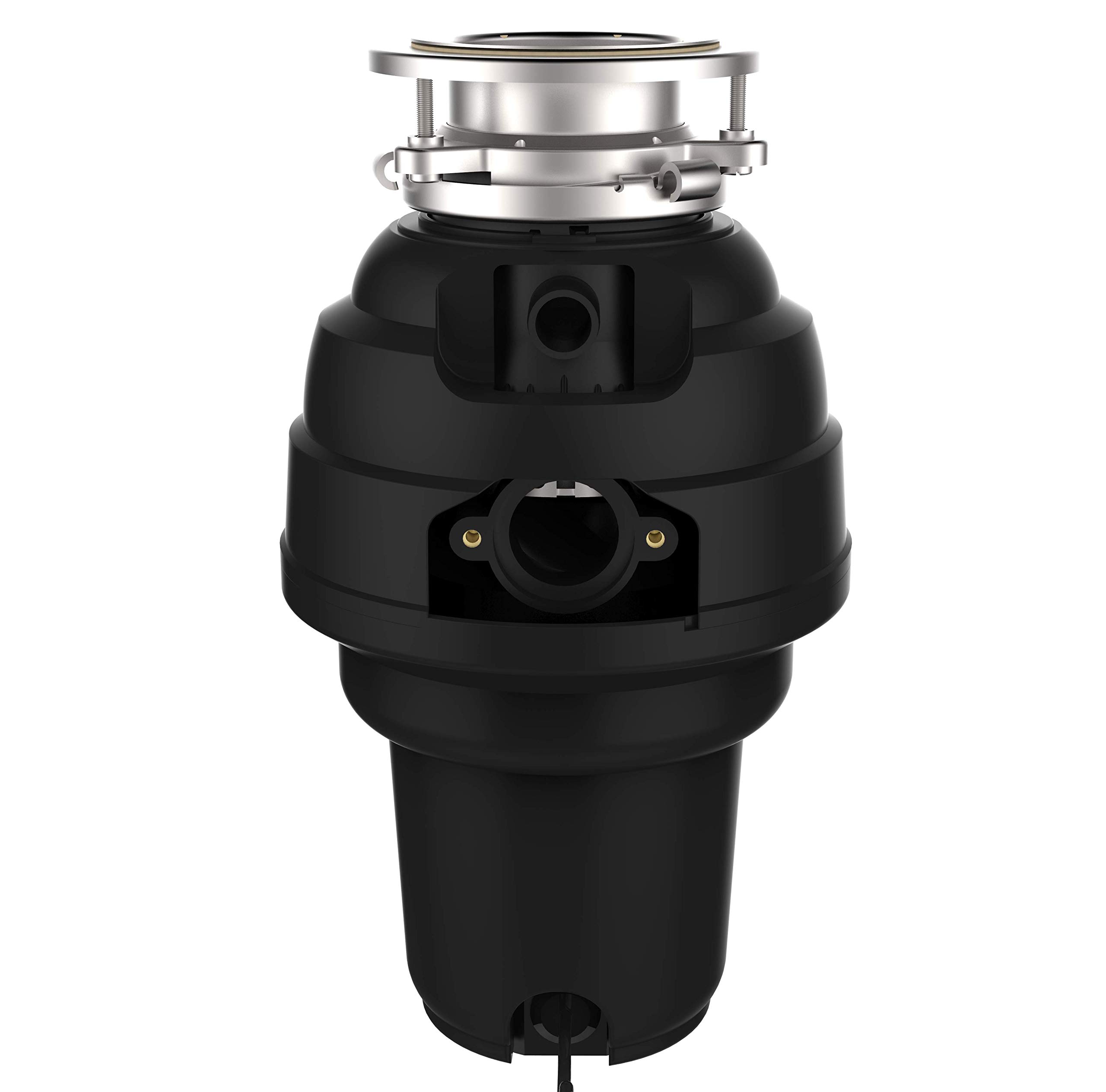 Premium 1-1/4 HP Stainless Steel Garbage Disposal System - Waste Maid WM-658-3B Anti-Jam Food Waste Grinder (Black) for Kitchen Sink Waste Management | Perfect for Home, Restaurant & Commercial Use