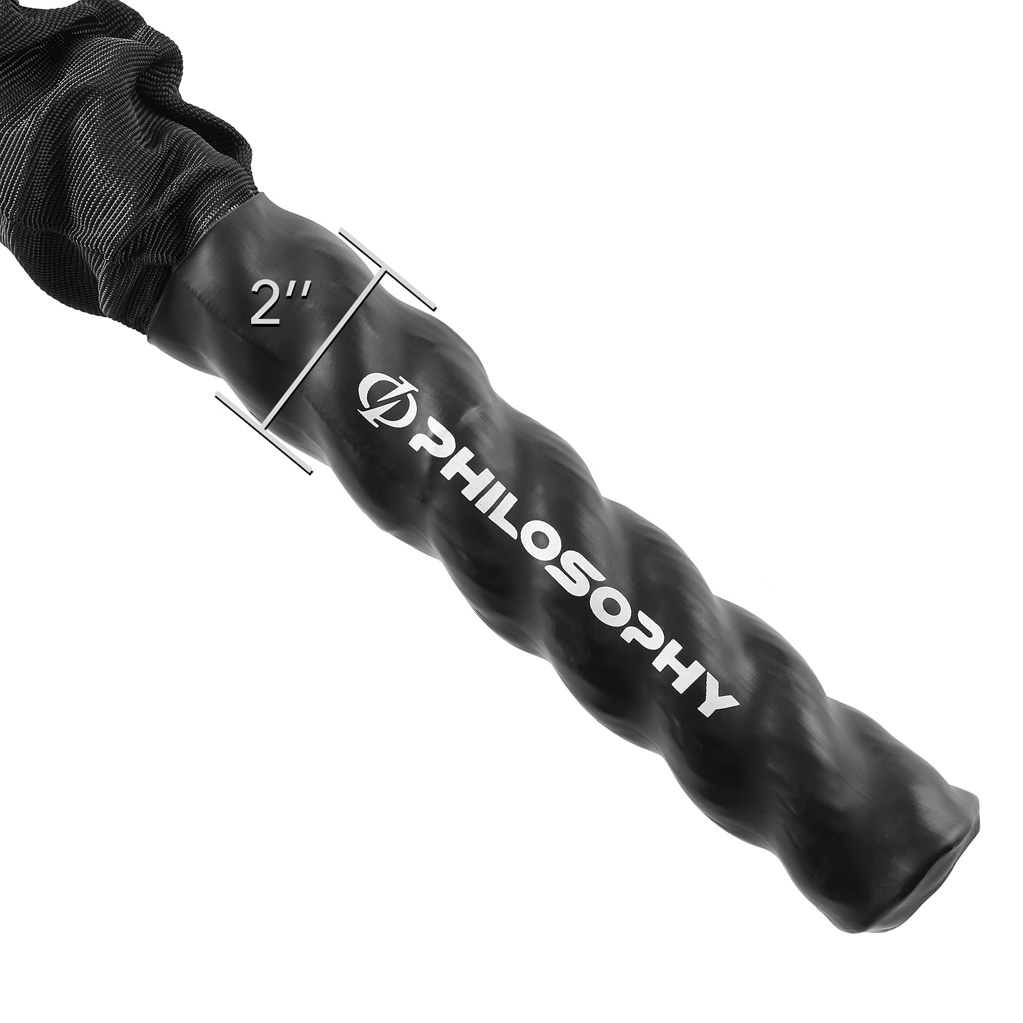Best Battle Rope for Gym & Home Workouts - Heavy Duty Fitness Training Rope with Protective Cover & Anchor Kit - Ideal for Strength Conditioning, CrossFit & MMA Training
