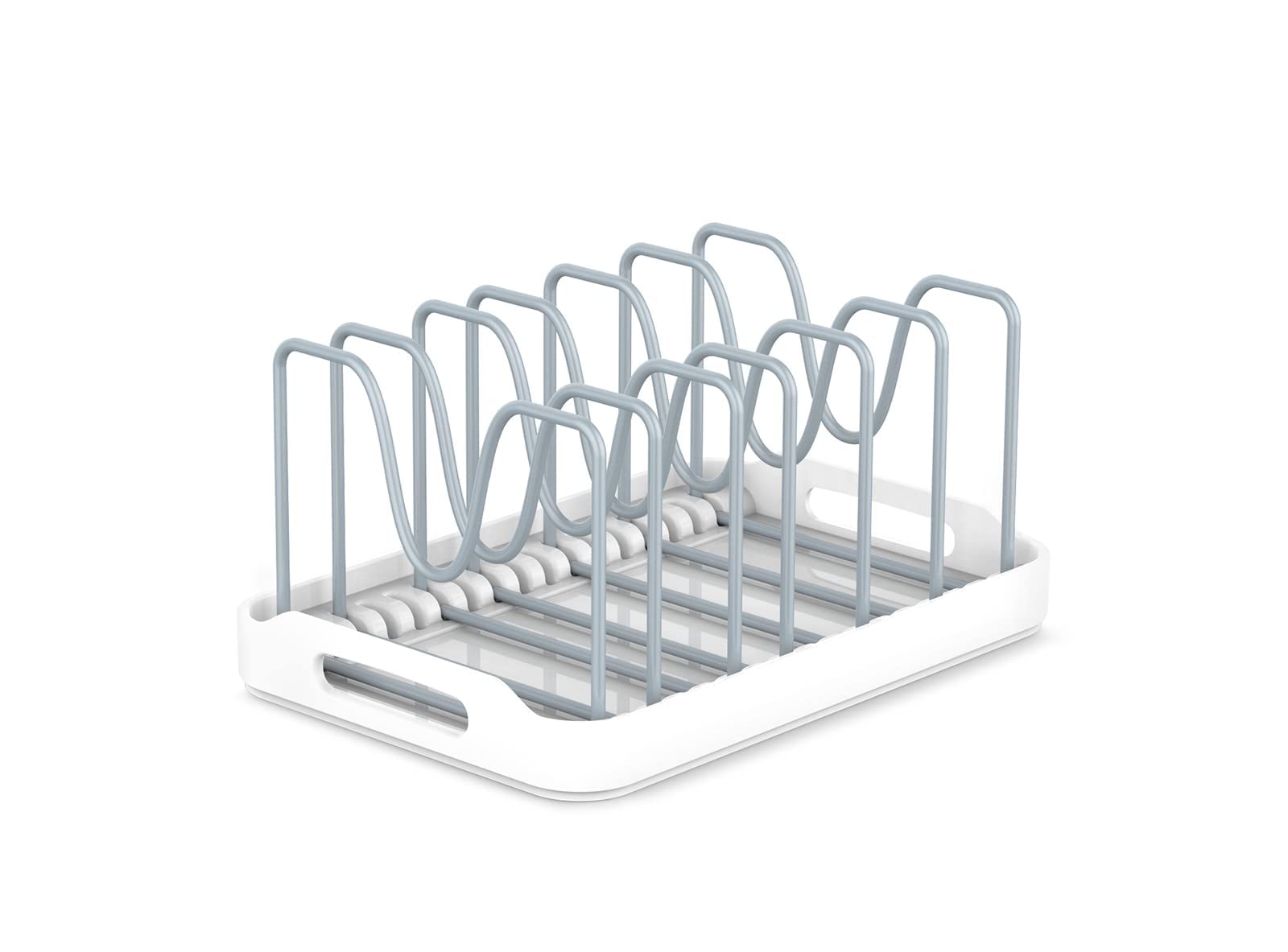 EVERIE Pot Lid Organizer - Kitchen Cabinet Storage Rack for Pots, Lids, Cutting Boards, Bakeware & Cookware | Space-Saving Solution for Pots, Pans & Dishes Organization | Perfect for Small Kitchens & Pantry Storage