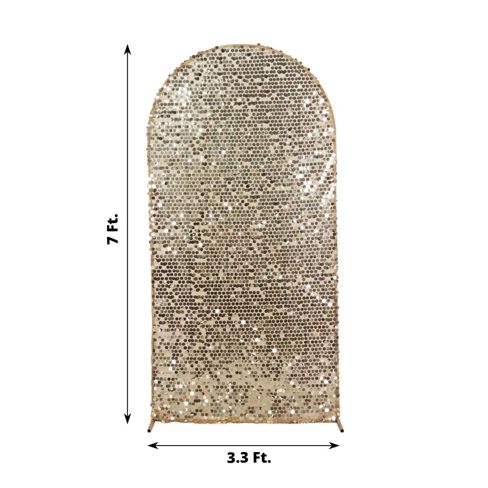 Sparkly Big Payette Sequin Fitted Chiara Backdrop Stand Cover - Elegant Party Decor for Weddings, Events & Photo Booths