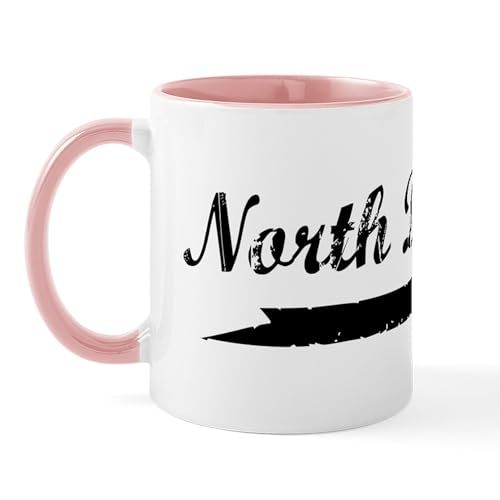White/Pink Inside - North Dakota (Vintage] Mug