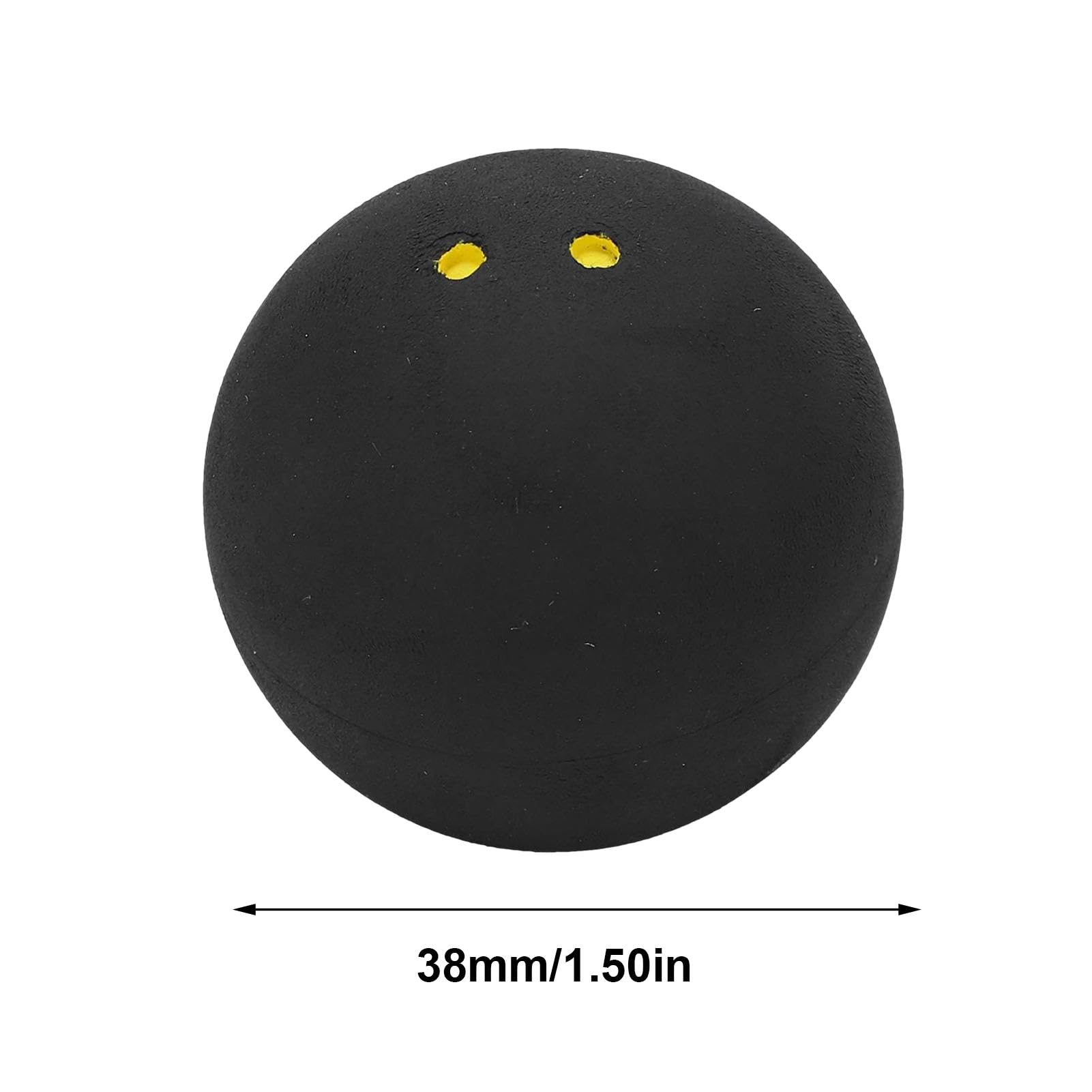 Premium 38mm Double Yellow Dot Squash Balls - High Bounce Competition Grade for Tournaments & Training | Slow Speed for Beginners | Perfect for Squash, Handball & Racket Sports Practice