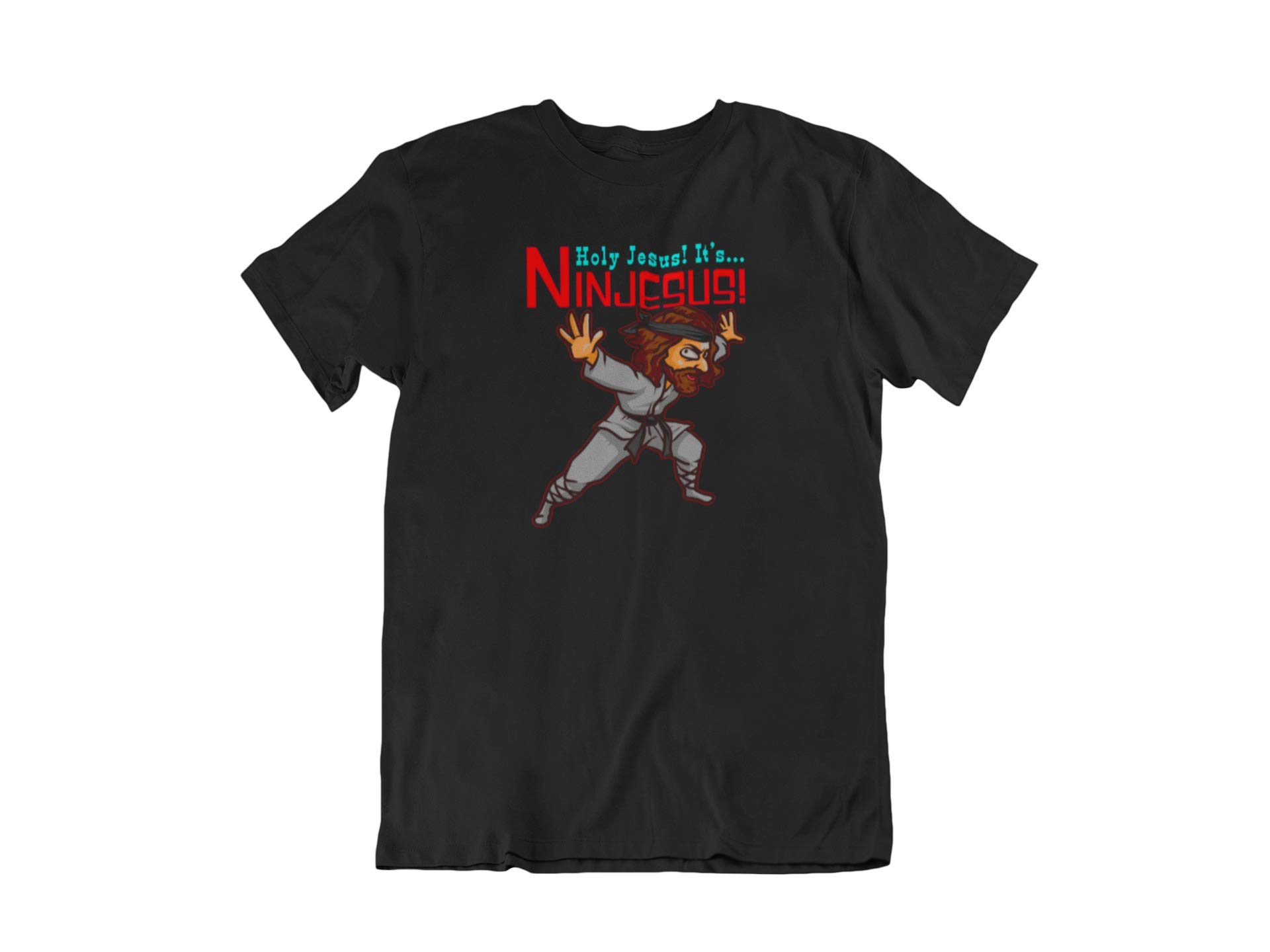 Funny NinJesus Christian T-Shirt - Religious Humor Novelty Tee for Men & Women - Perfect for Church, Gifts, and Casual Wear