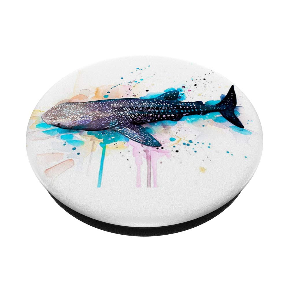 Shark Whale Watercolor Art PopSockets PopGrip - Swappable Phone & Tablet Grip - Perfect Gift for Ocean Lovers, Artists & Phone Accessory Enthusiasts - Use for Phones, Tablets, E-readers & DIY Projects