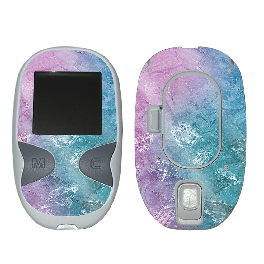 MightySkins Glossy Glitter Skin for Care Touch Glucose Meter - Diamond Grunge | Protective Durable High-Gloss Cover | Easy to Apply | Made in USA | Perfect for Diabetic Patients & Daily Glucose Monitoring