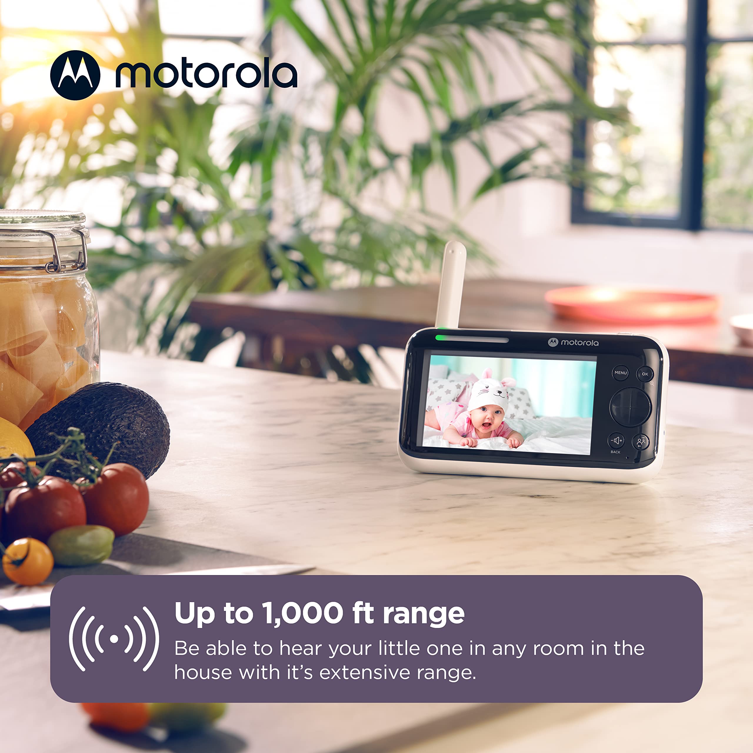 Motorola PIP1500 WiFi Video Baby Monitor with HD Camera, Night Vision & Two-Way Audio - Real-Time Remote Monitoring for Babies & Toddlers at Home or Travel
