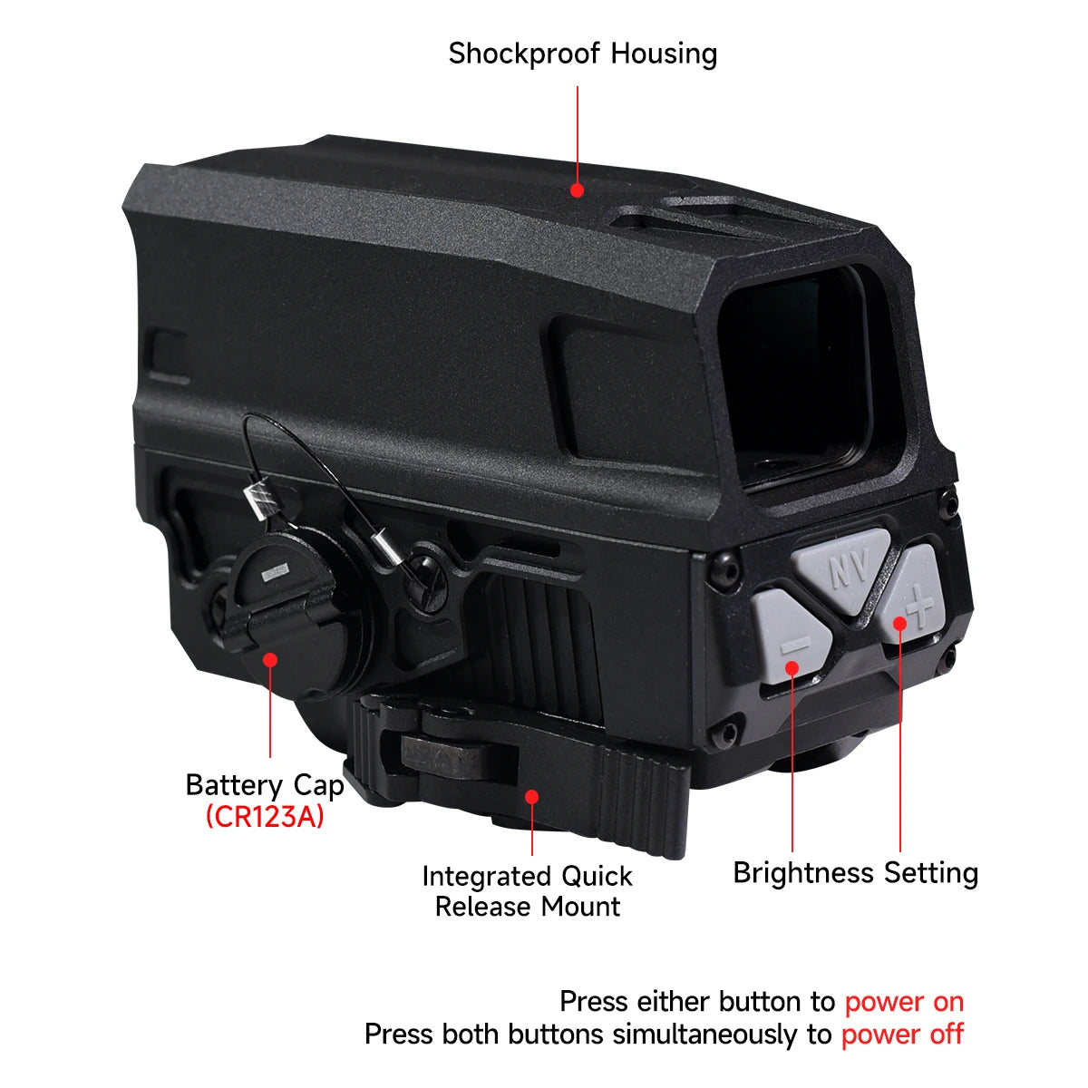 Gen II Holographic Red Dot Sight with 3X Magnifier Combo - Quick Detach QD Mount Tactical Rifle Scope for AR-15, Airsoft & Hunting - Perfect for Close to Mid-Range Shooting & Tactical Training