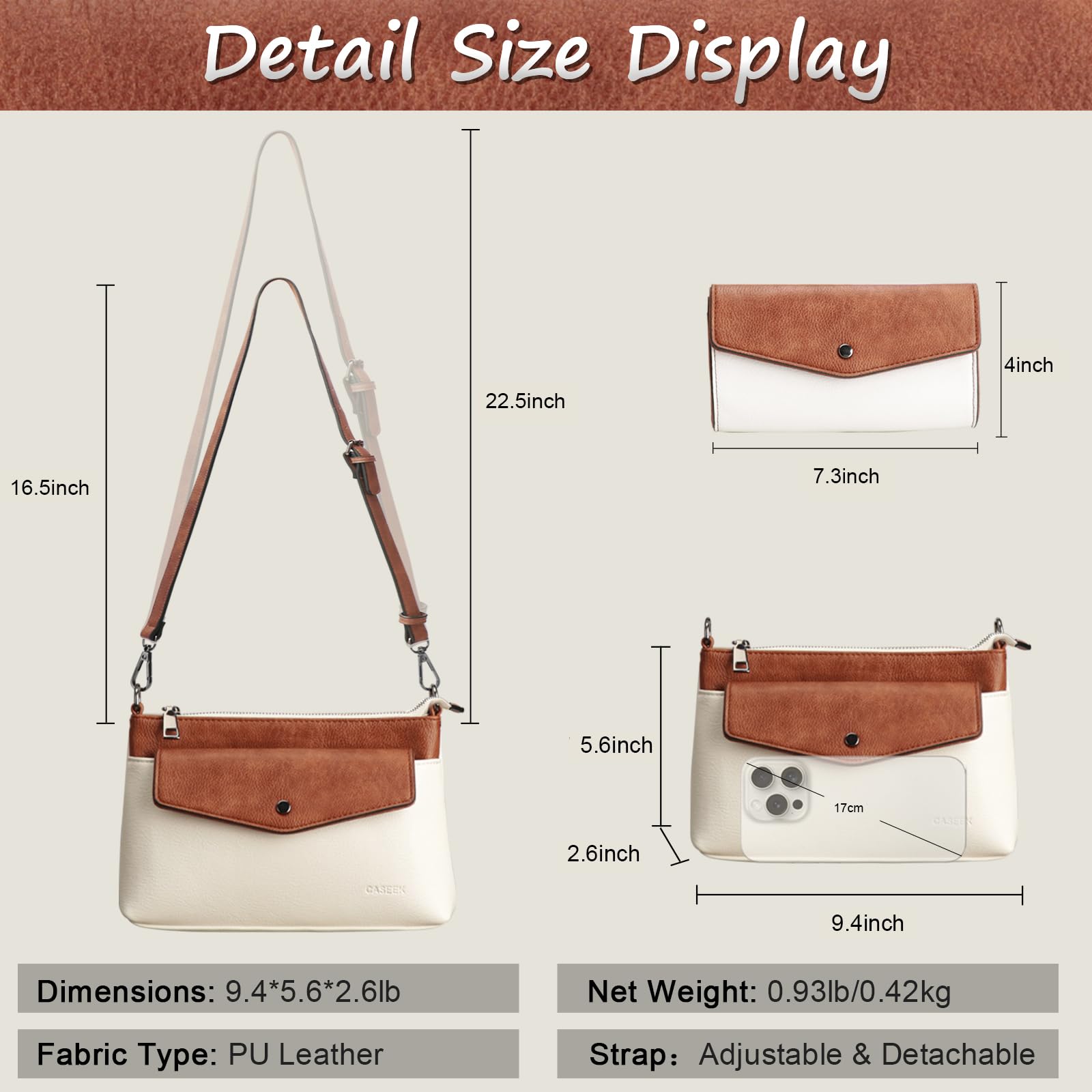 Women's Medium Crossbody Bag - Fashion Leather Purse for Daily & Travel Use