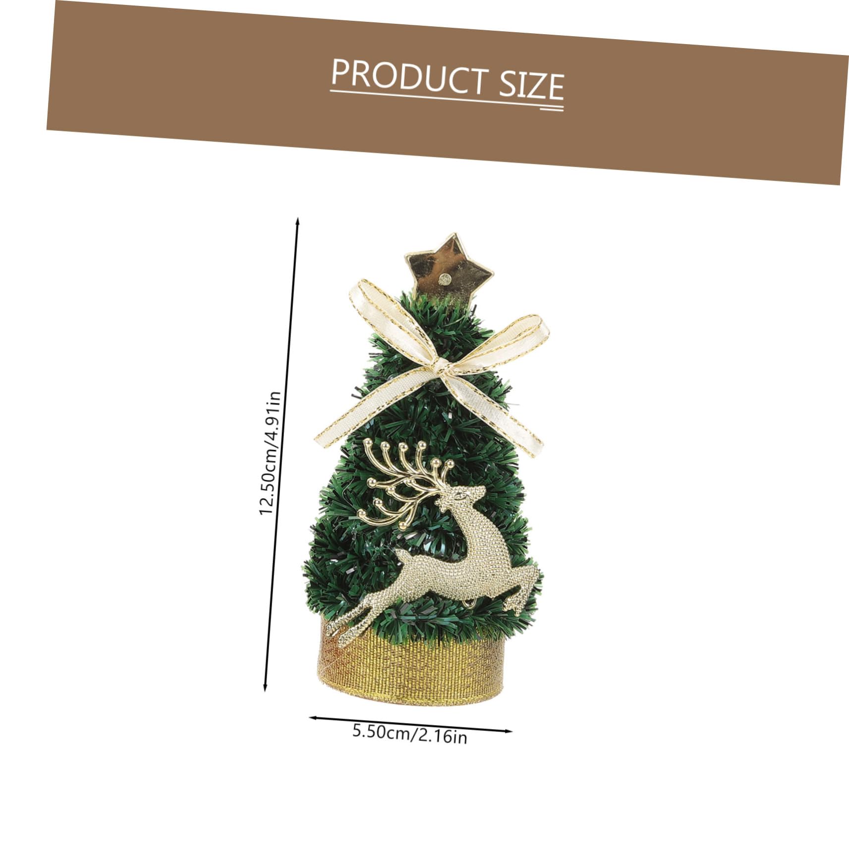 OSALADI 4-Piece Mini Christmas Tree Set - Small Plastic Xmas Tree Decorations for Desktop, Tabletop, Holiday Home Decor - Perfect for Office, Living Room & Christmas Party Decor