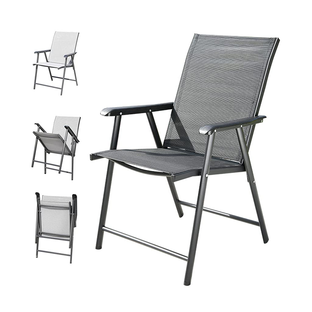 ZDDZ PVC Folding Lawn Chair with Galvanized Steel Frame - 105° Reclining Angle, Portable Outdoor Beach & Camping Chair with Plastic Foot Pads - Perfect for Backyard, Picnic, Beach Vacation and Outdoor Relaxation