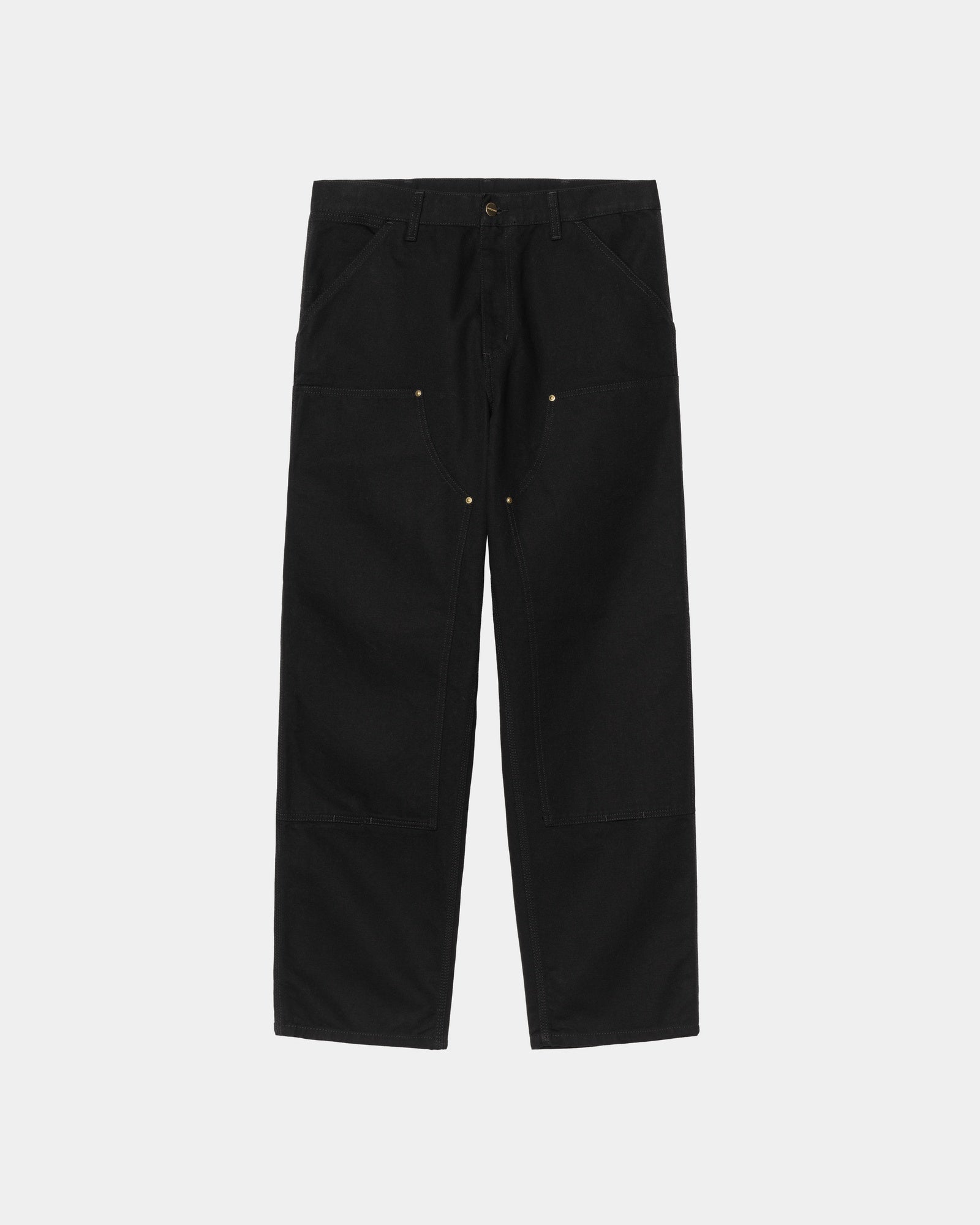Double Knee Work Pants for Men - Durable Black Rinsed Denim Jeans for Construction, Carpentry & Outdoor Workwear