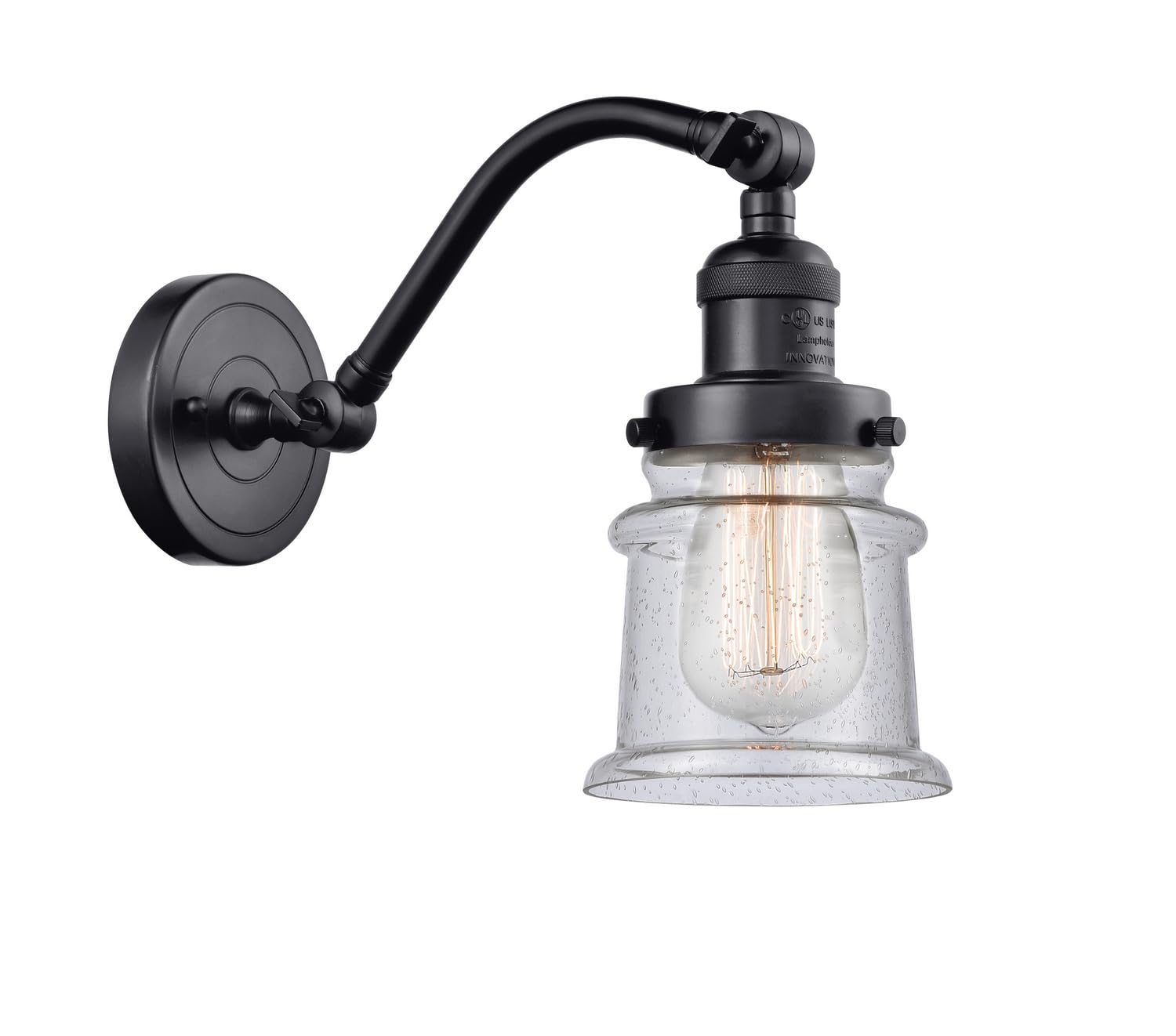 515-1W-BK-G184S-LED Bare Bulb 1 Light Cord Set in Matte Black - Perfect for DIY Lighting, Home Decor, and Vintage Style Lamps