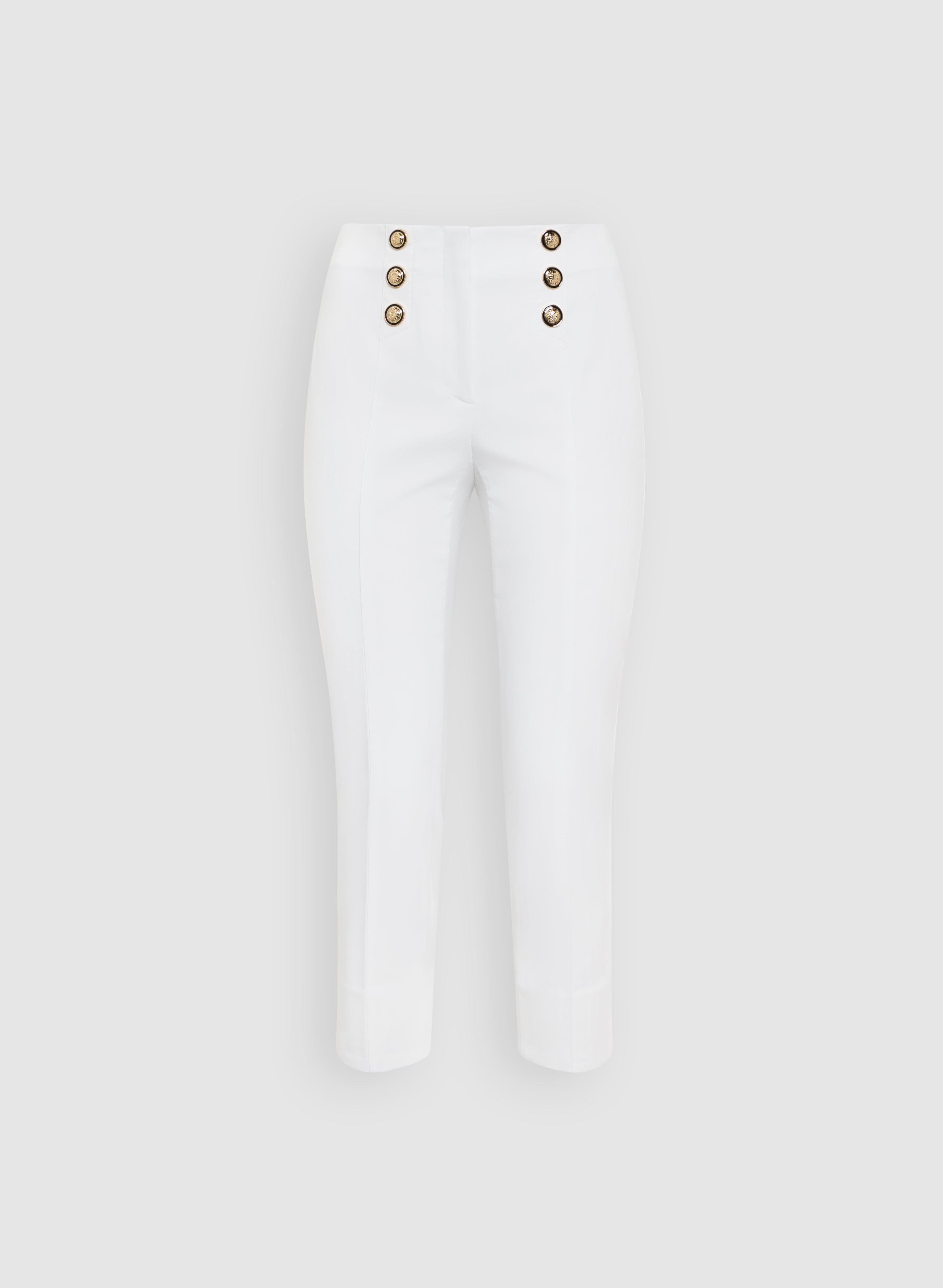 Emma Button Detail Pants for Women - High Waist Stretch Skinny Jeans with Decorative Buttons | Perfect for Office, Casual Wear & Night Out