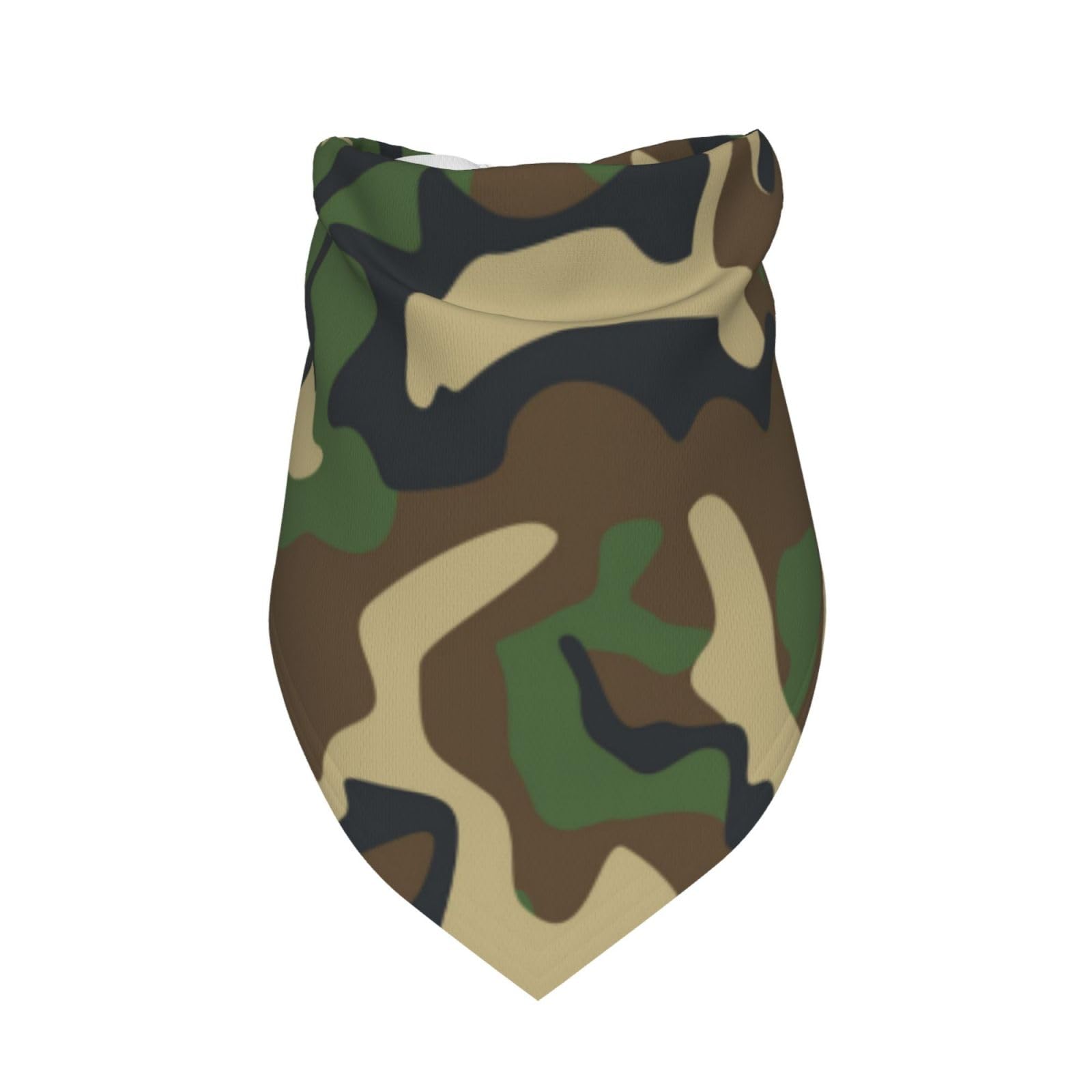 Washable Camouflage Dog Bandana - Adjustable Summer Dog Scarf for Medium & Large Dogs | Army Style Triangle Puppy Bandana Bib Handkerchief | Perfect for Outdoor Adventures, Walks & Pet Photos