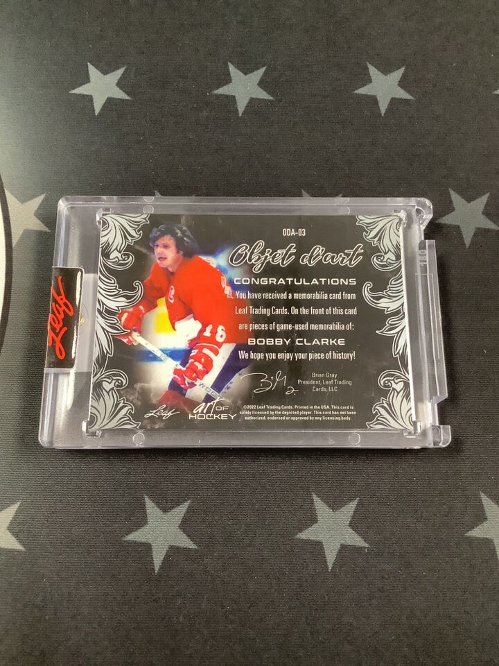 2022 LEAF Art of Hockey Bobby Clarke Object D'Art #ODA 03/20 - Limited Edition Hockey Collectible for Display & Investment - Perfect for Sports Memorabilia Collections, Man Cave Decor, and Hockey Fan Gifts